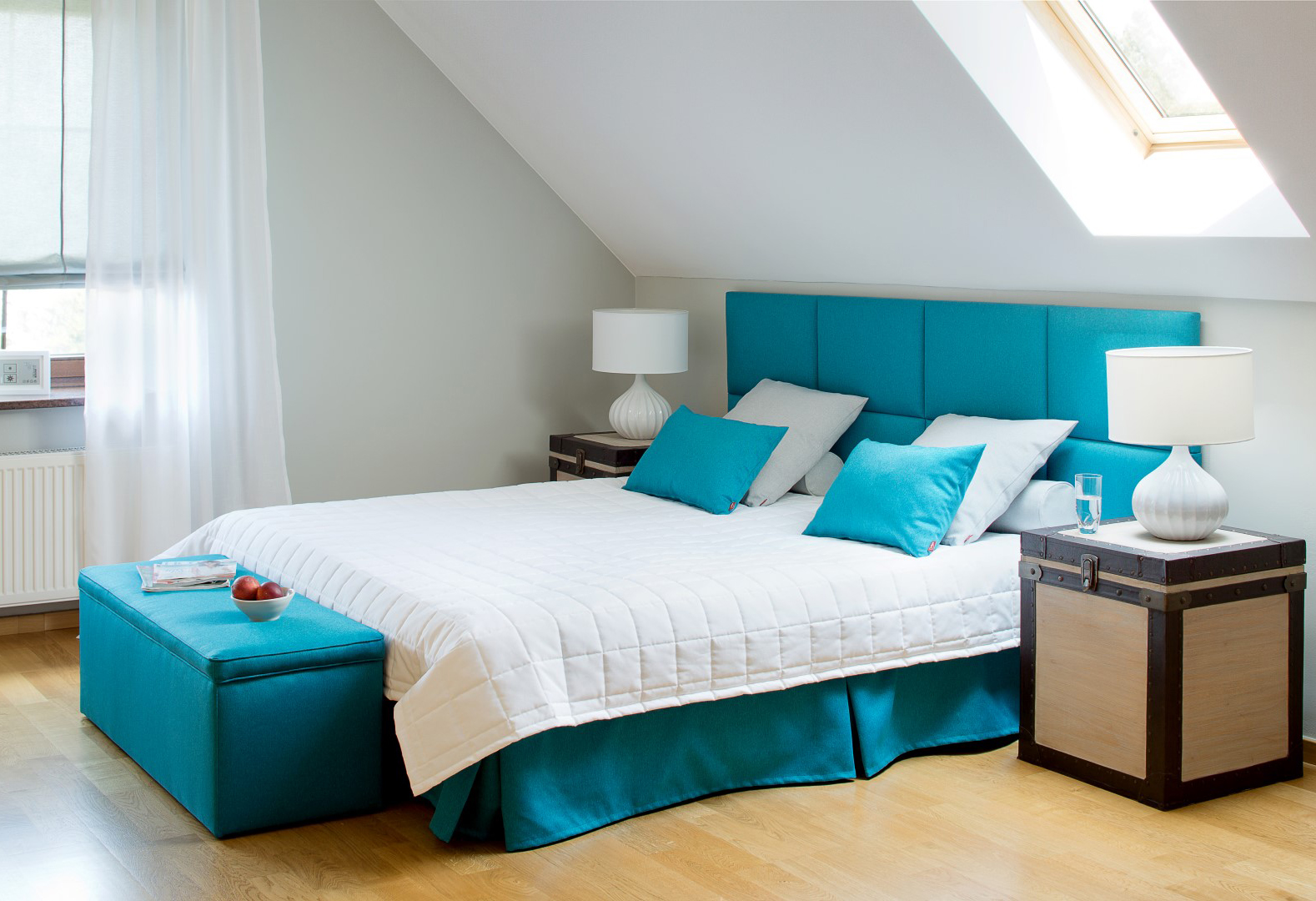 Chambre en turquoise