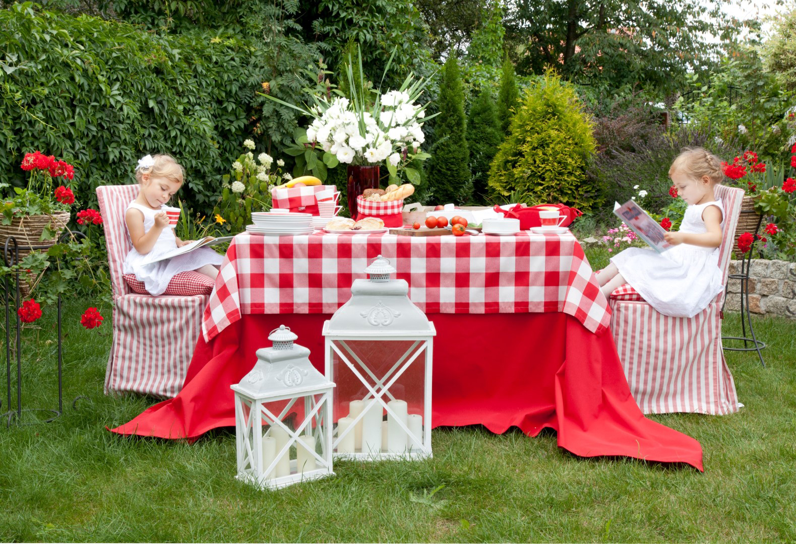 Jardin en rouge