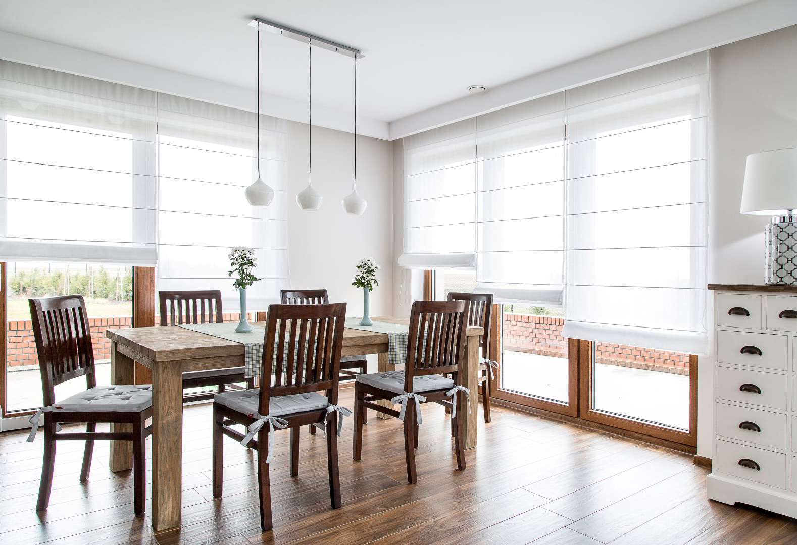 Salle à manger en blanc