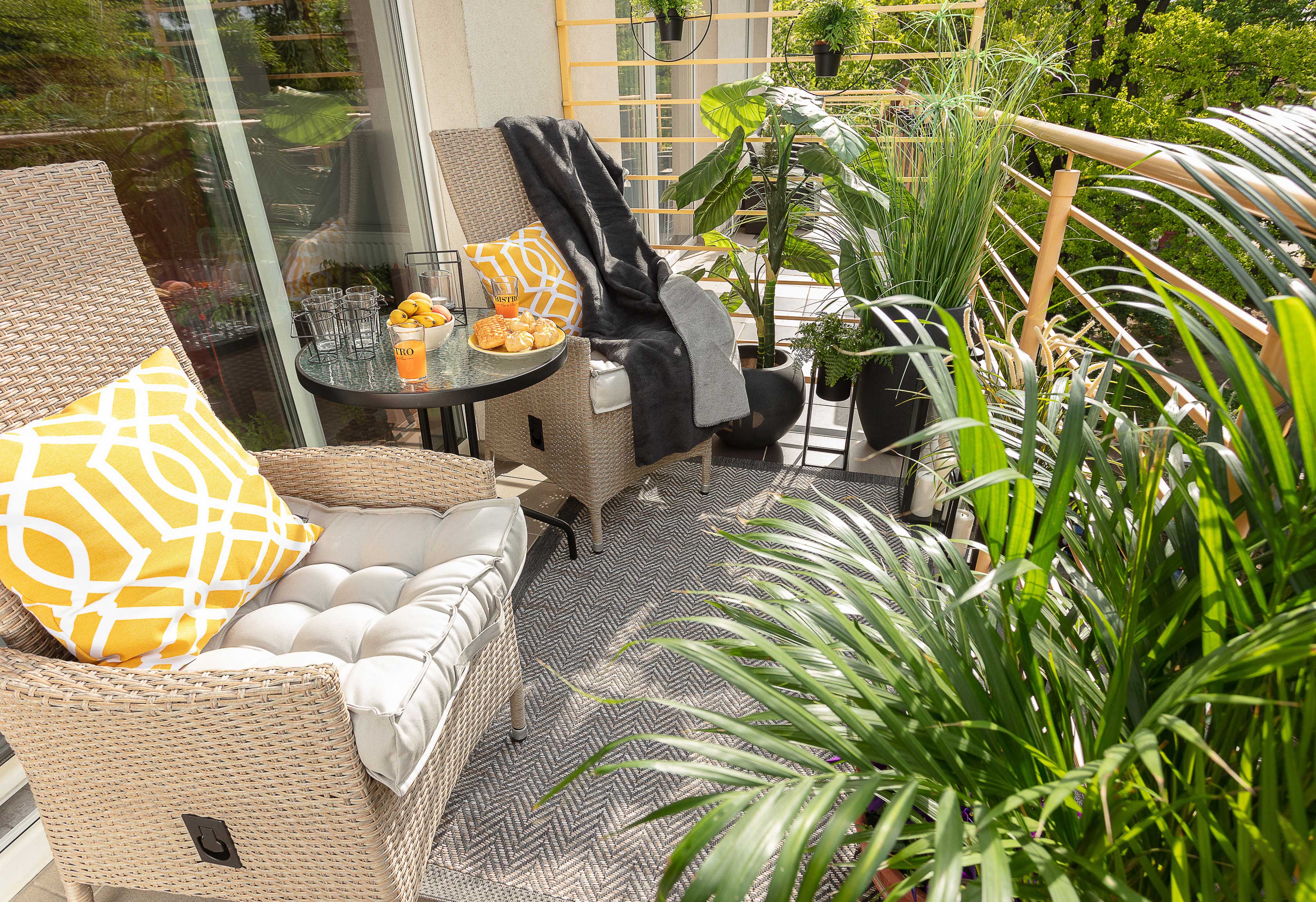 Confort et détente sur le balcon
