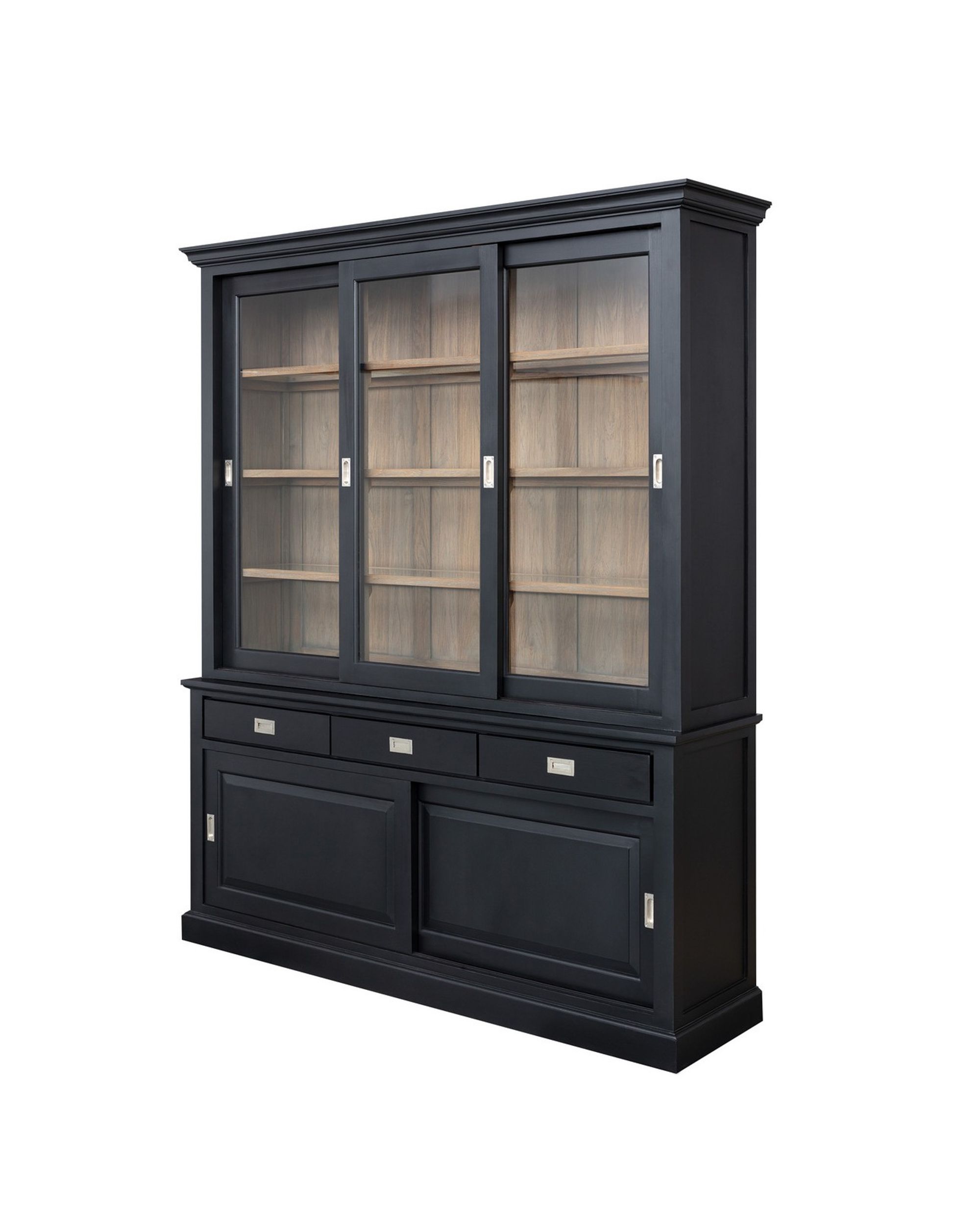 Vitrine Milton 180x40x225cm noir (hover)