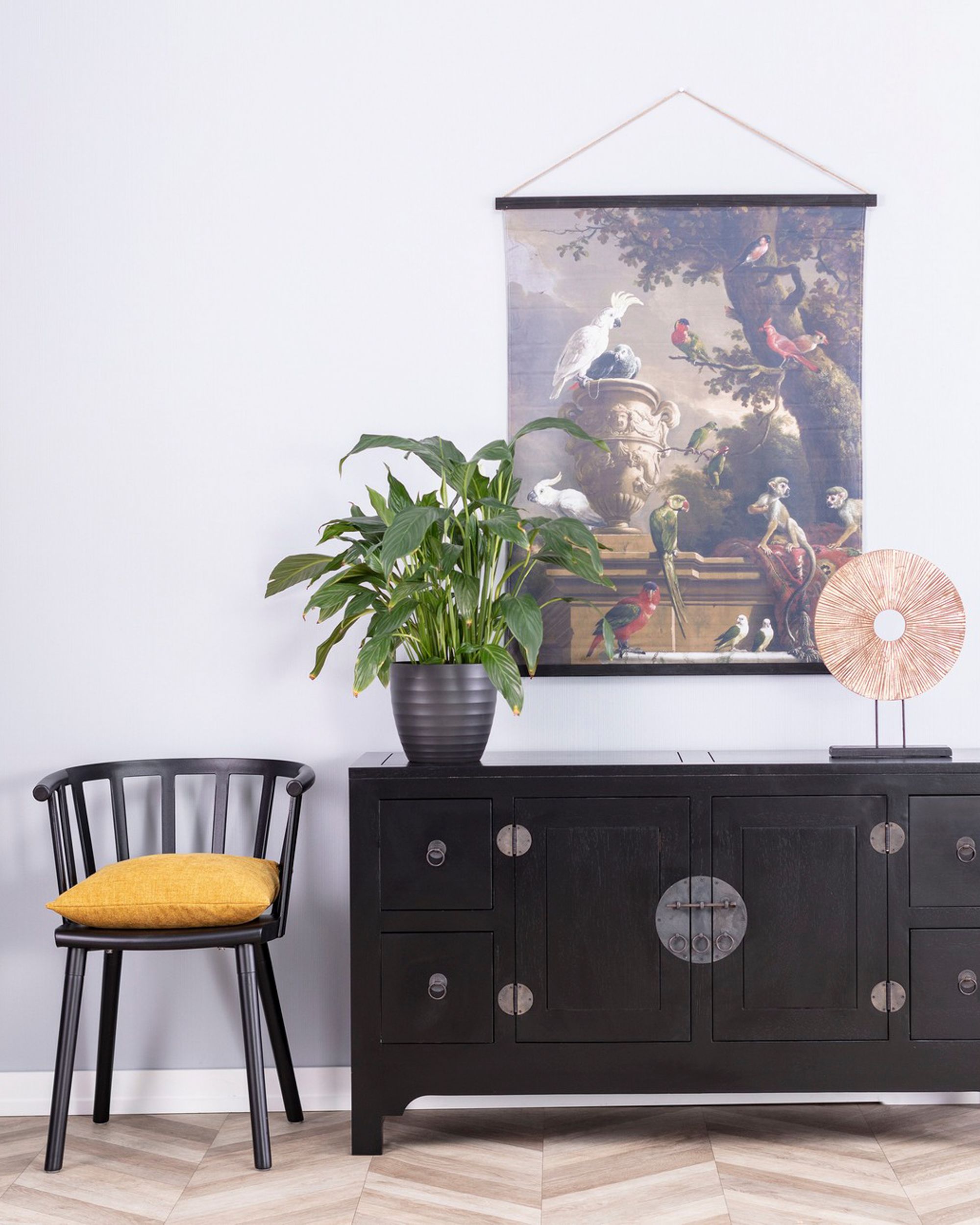 Commode Modern 137x45x76cm noire (hover)
