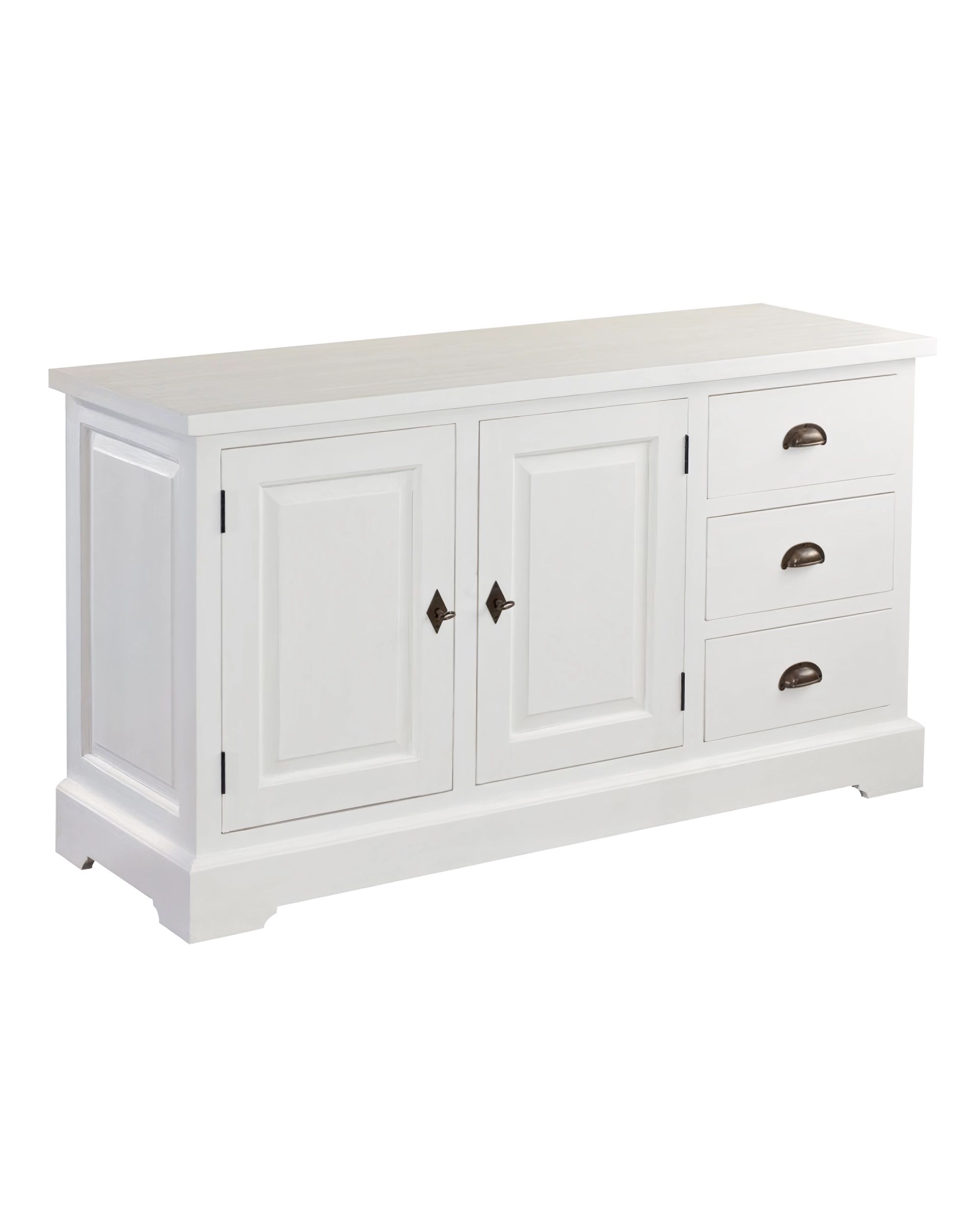 Commode Brighton 3 tiroirs + 2 portes white (hover)