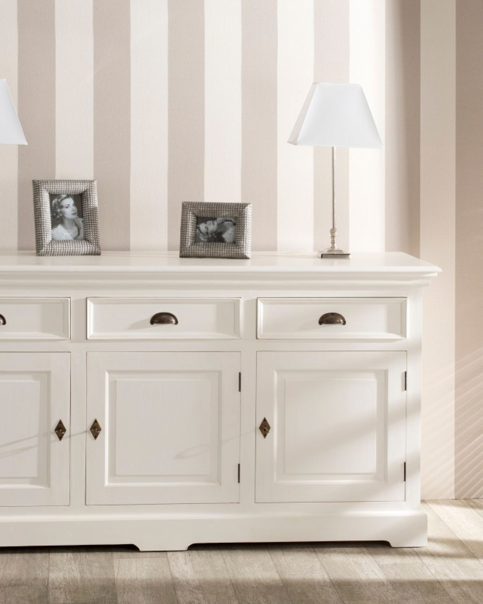 Commode Brighton 3 tiroirs + 3 portes white (hover)