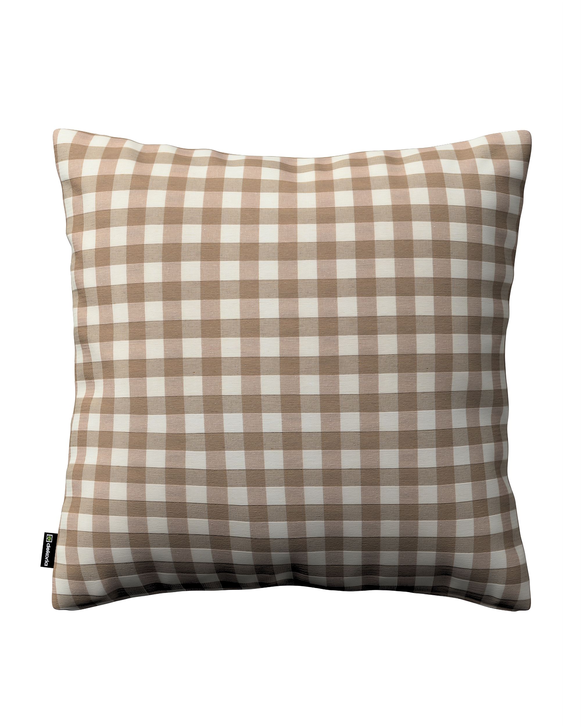Housse de coussin Kinga couleur beige tissu à motifs