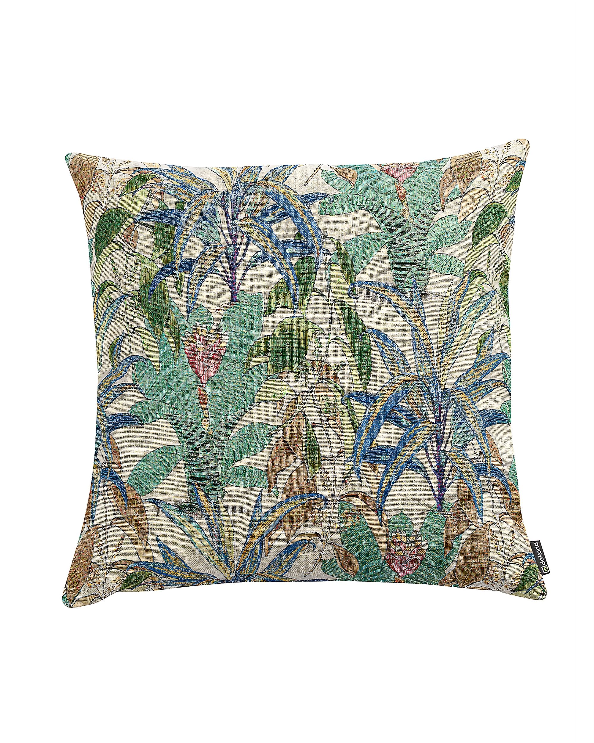 Housse de coussin Kinga couleur multicolore tissu tresse, à motifs
