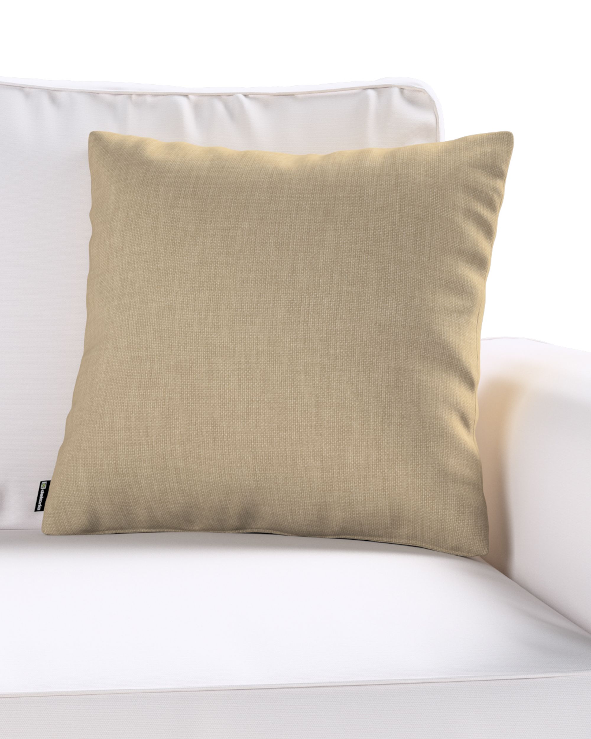 Housse de coussin Kinga couleur beige tissu tresse (hover)