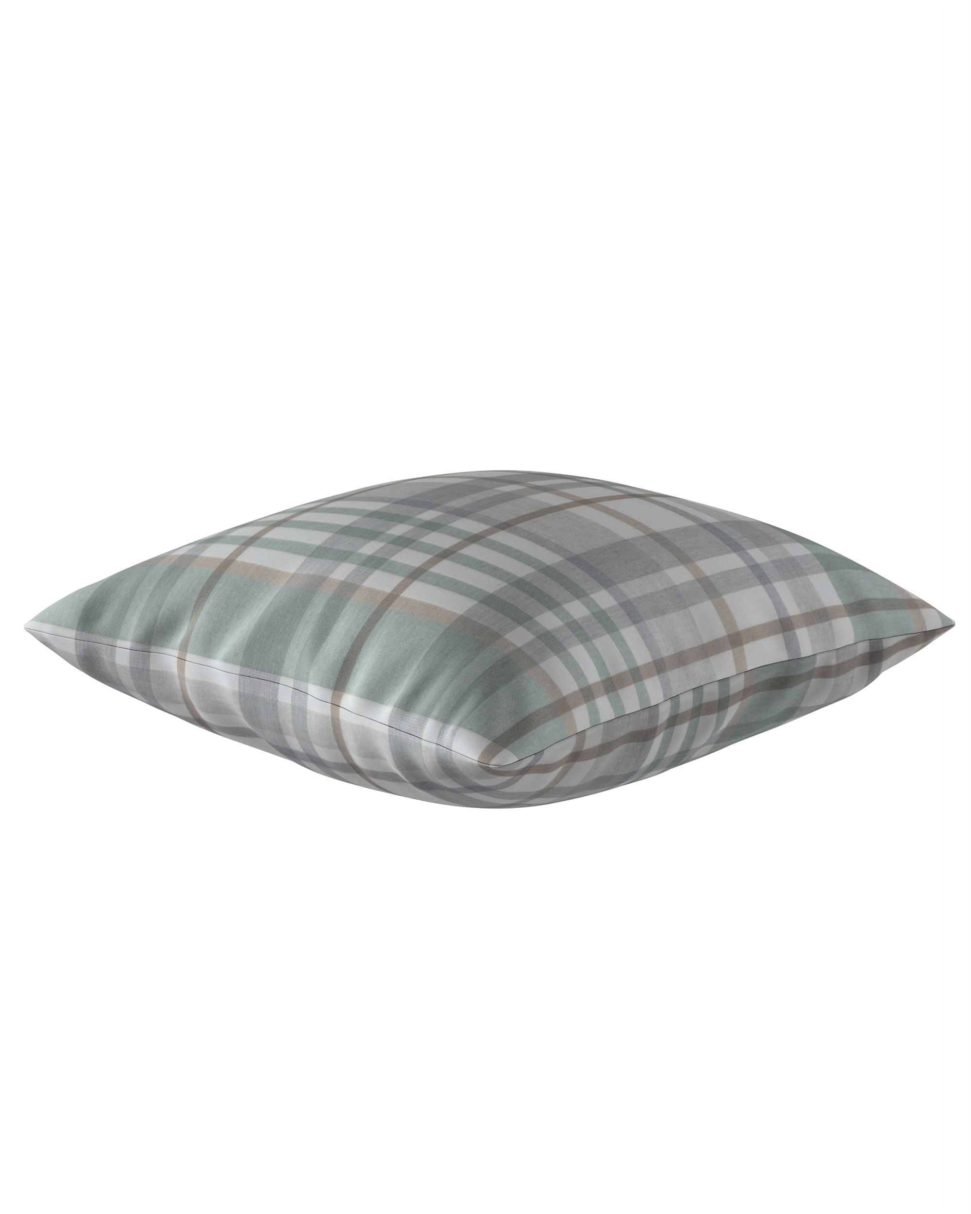 Housse de coussin Kinga couleur vert tissu à motifs (hover)