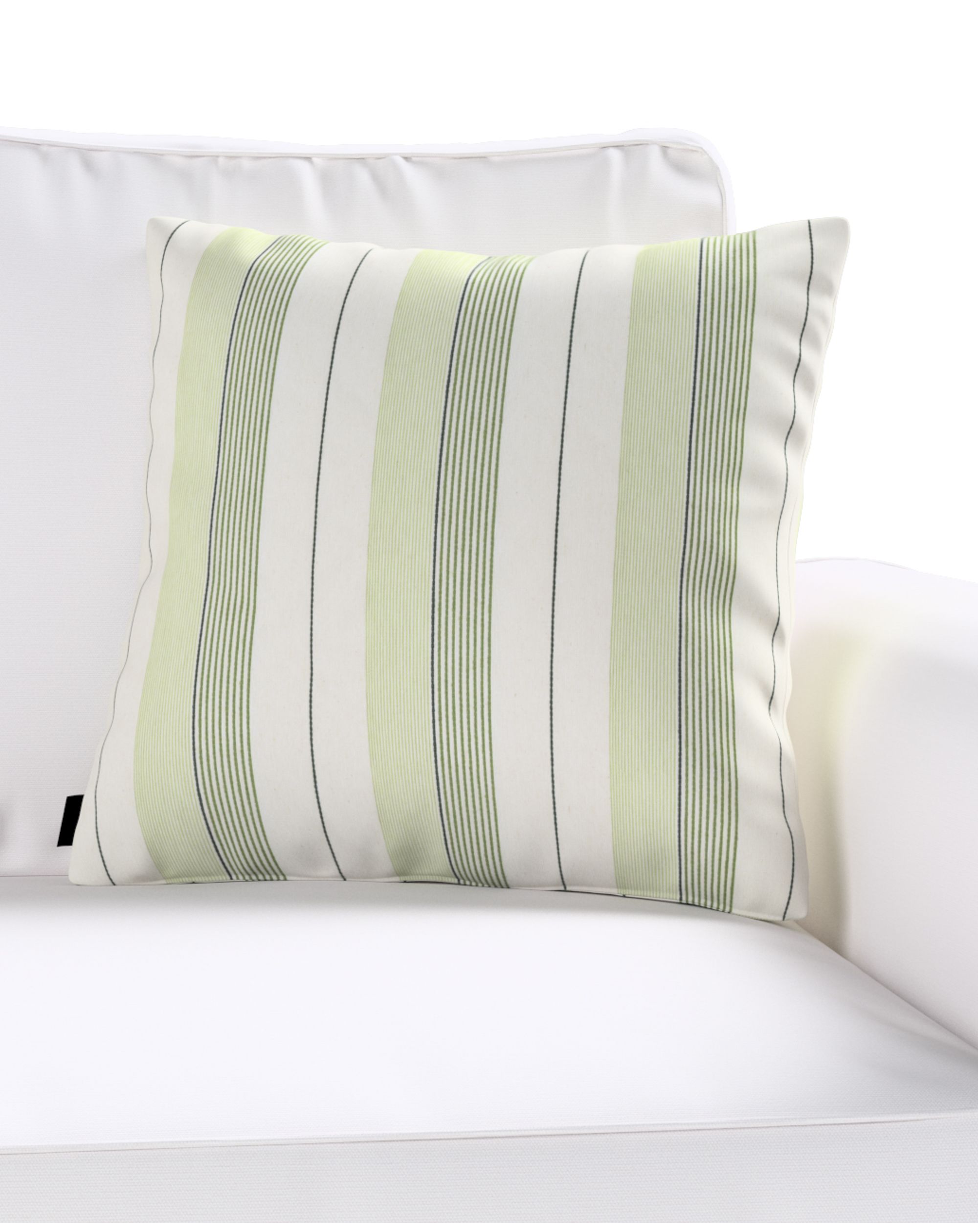 Housse de coussin Kinga couleur vert tissu tresse, à motifs (hover)