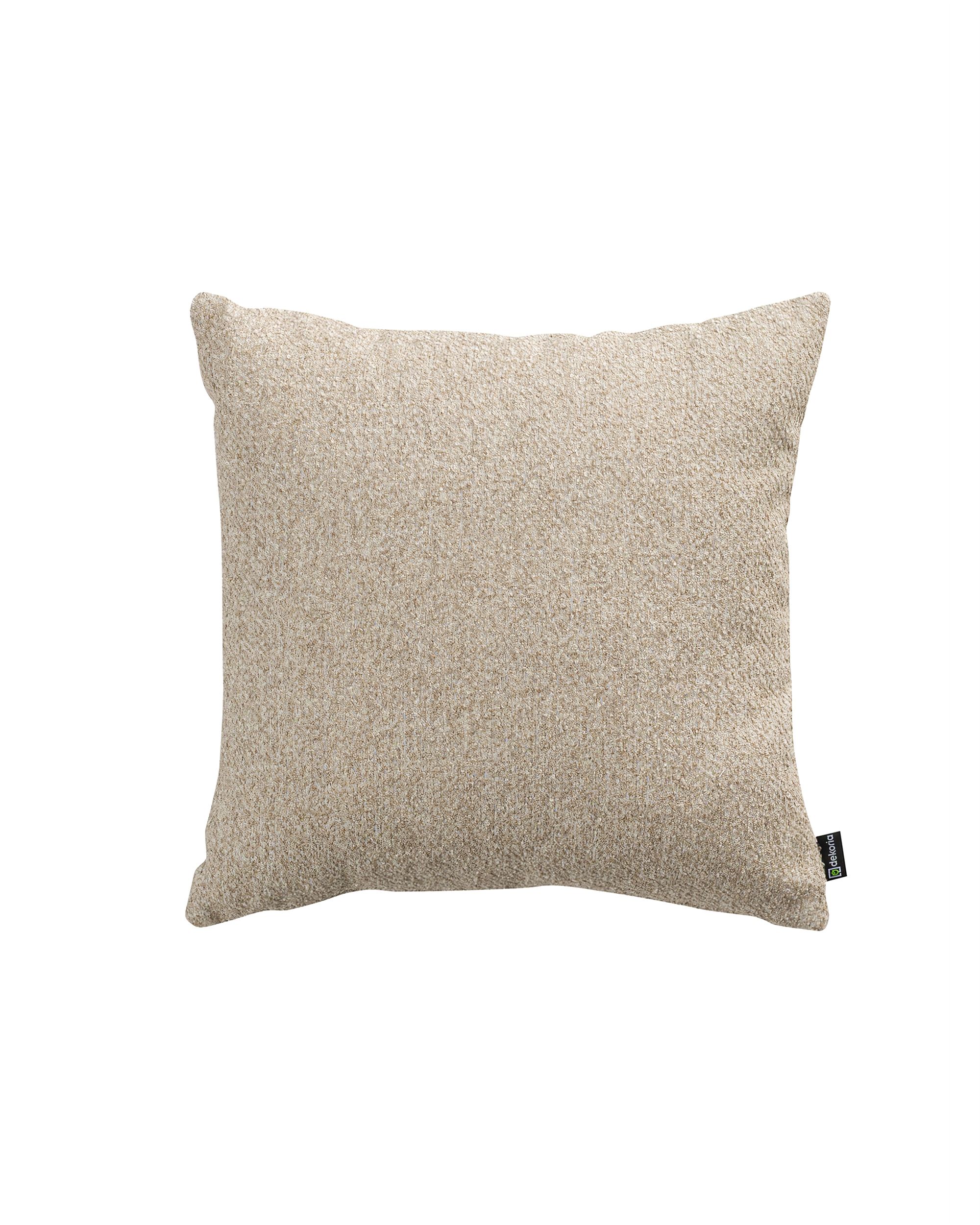 Housse de coussin Kinga couleur beige tissu tresse (hover)