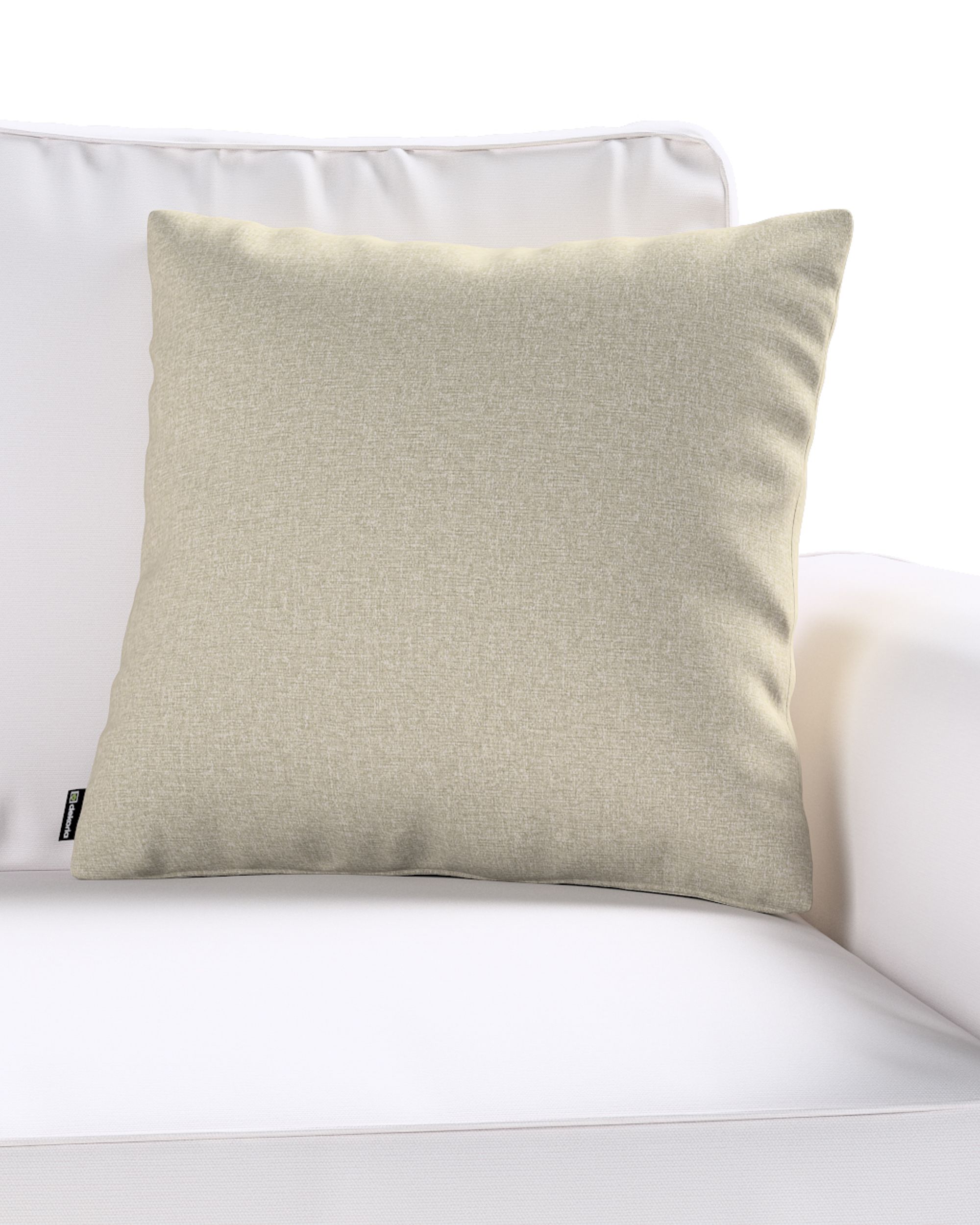 Housse de coussin Kinga couleur beige tissu tresse (hover)