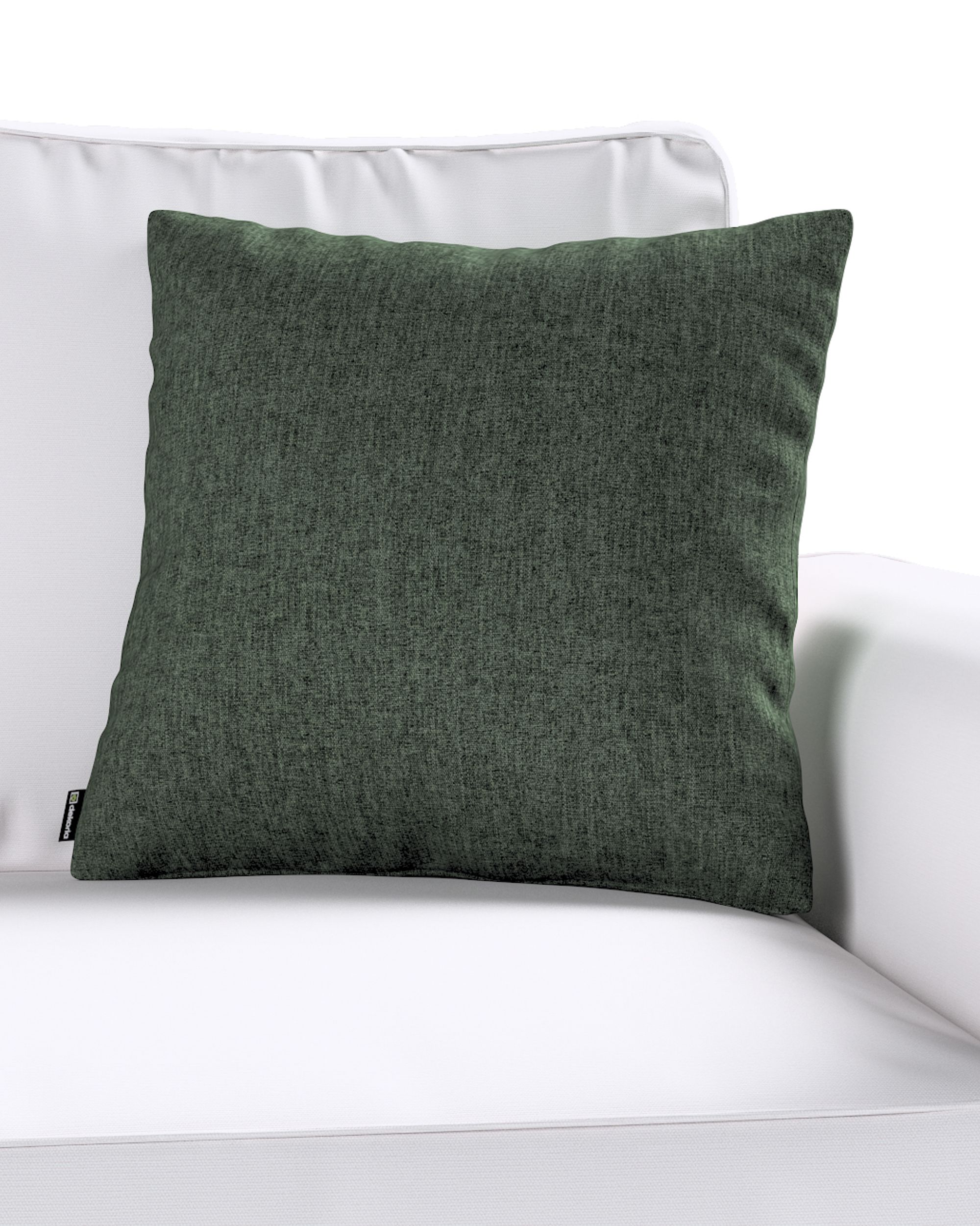 Housse de coussin Kinga couleur vert tissu tresse (hover)