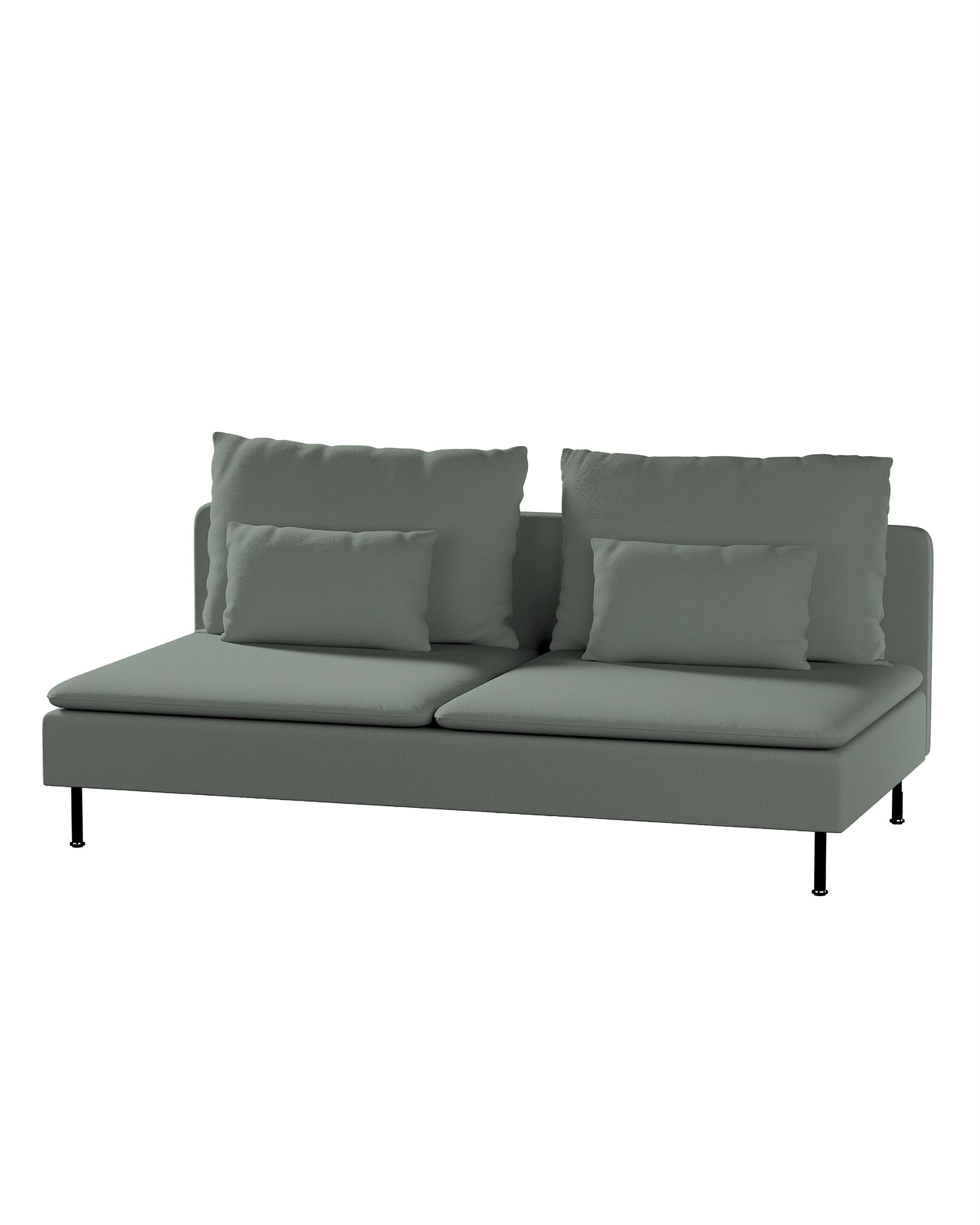 Housse module Söderhamn 3 pl., non convertible couleur vert tissu tresse