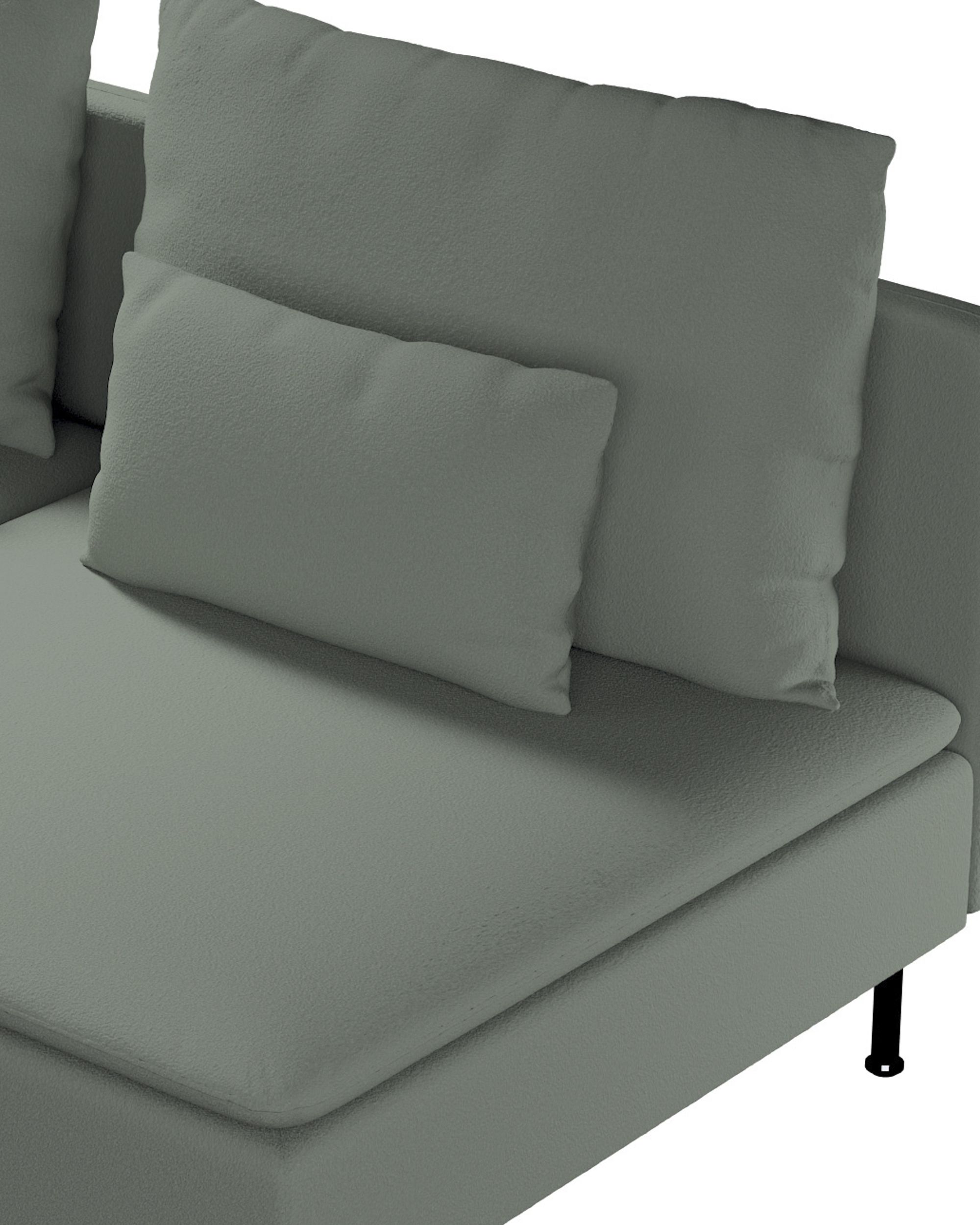 Housse module Söderhamn 3 pl., non convertible couleur vert tissu tresse (hover)