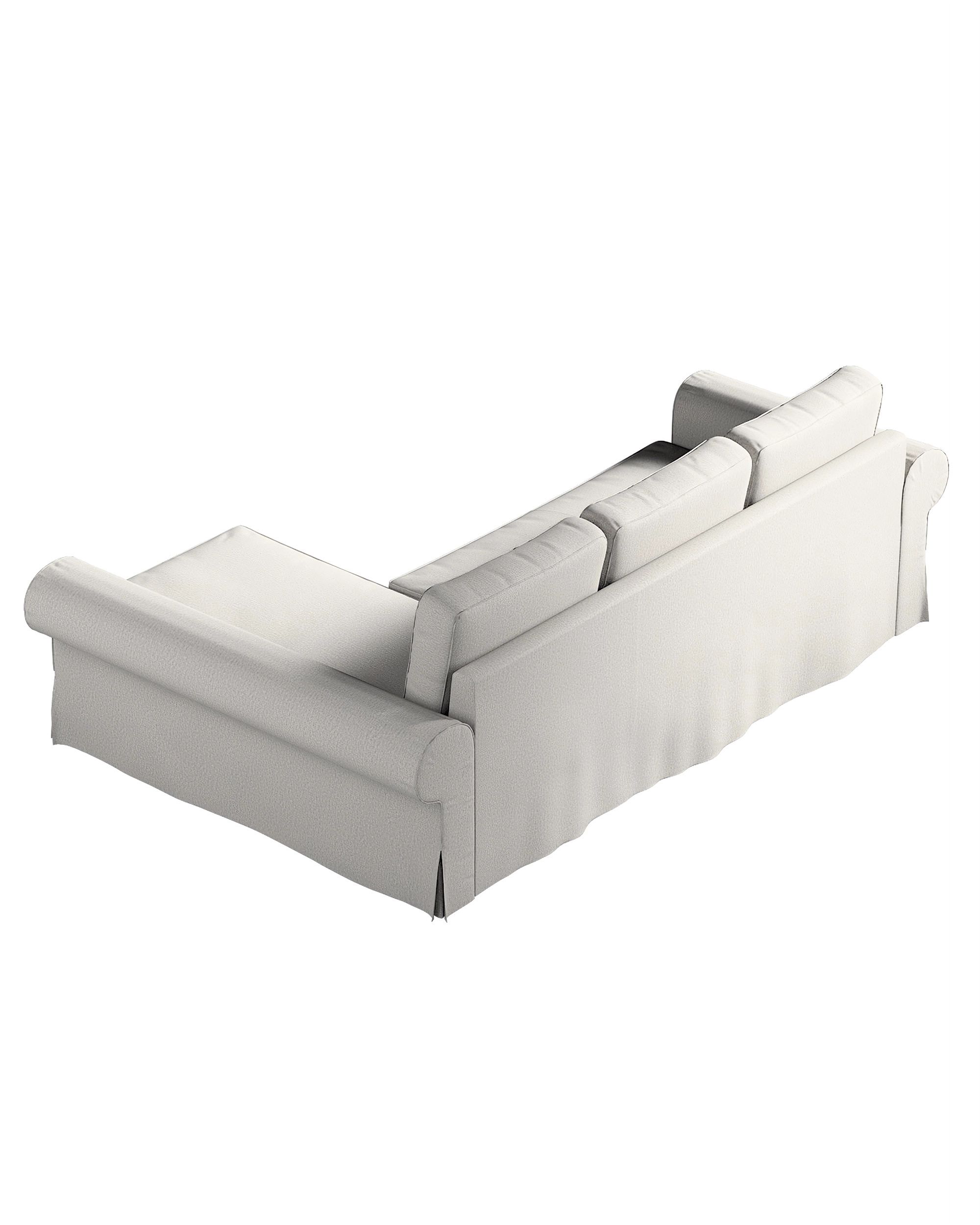Housse canapé  Backabro convertible avec méridienne couleur gris tissu tresse (hover)