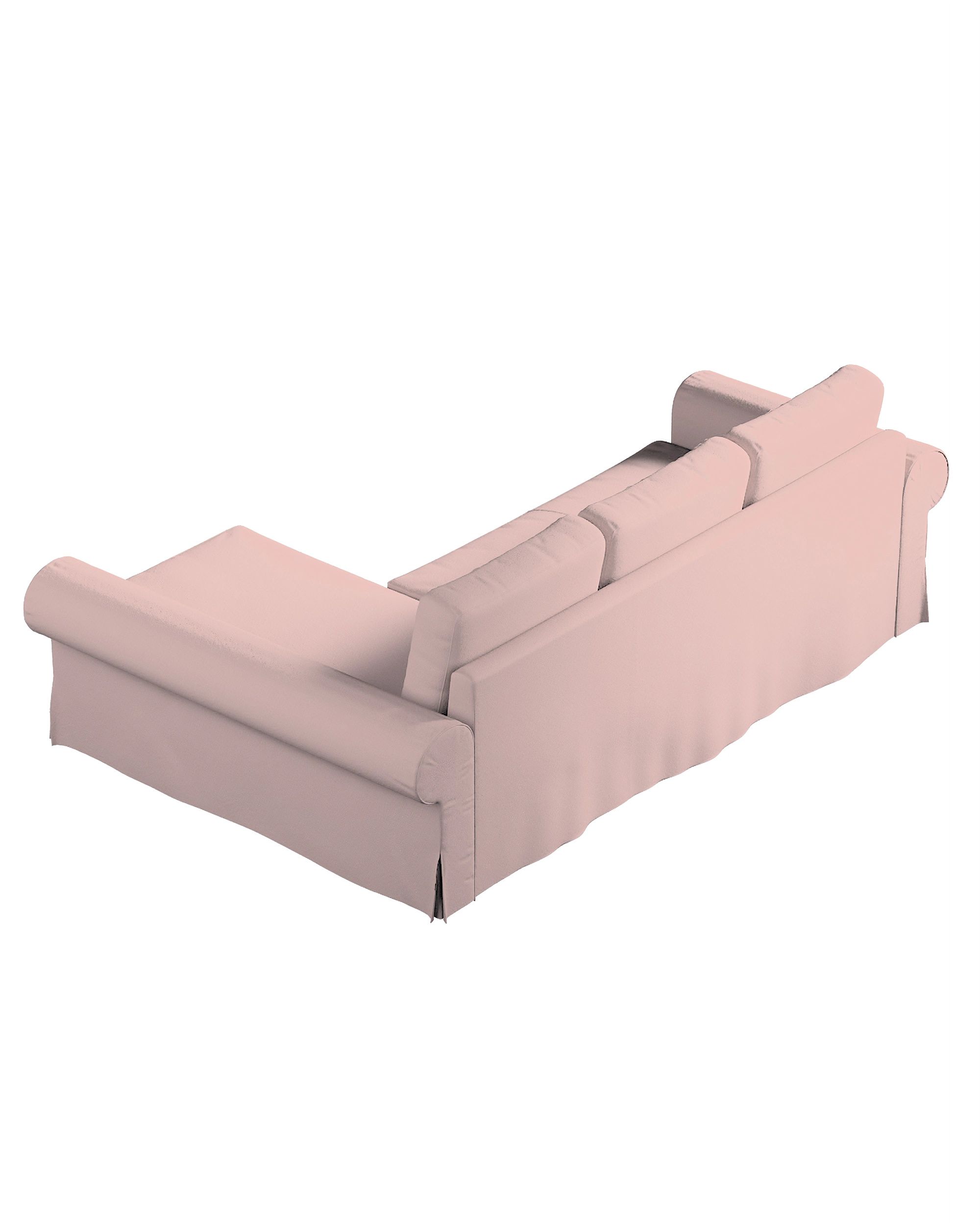 Housse canapé  Backabro convertible avec méridienne couleur rose tissu tresse (hover)