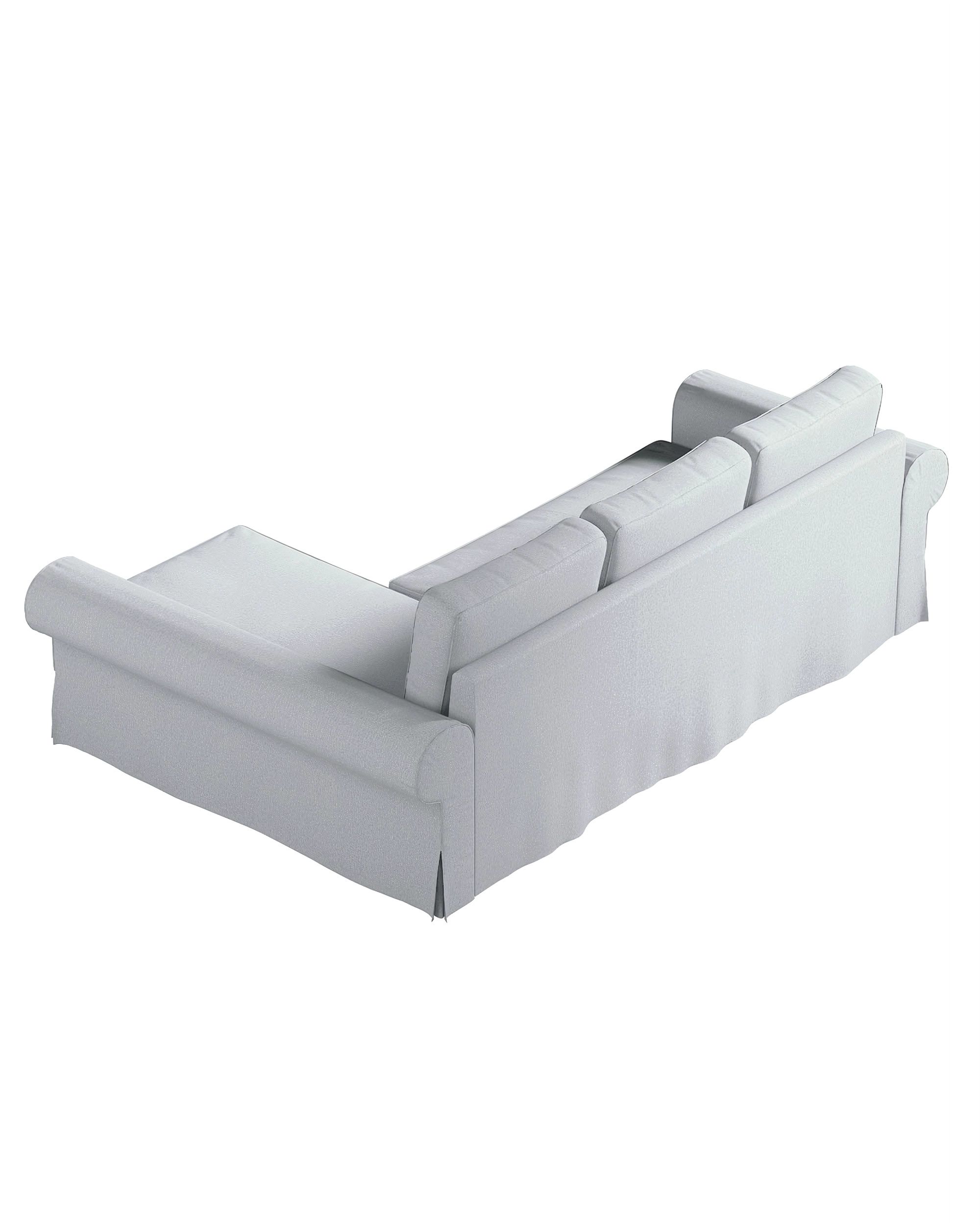 Housse canapé  Backabro convertible avec méridienne couleur gris tissu tresse (hover)