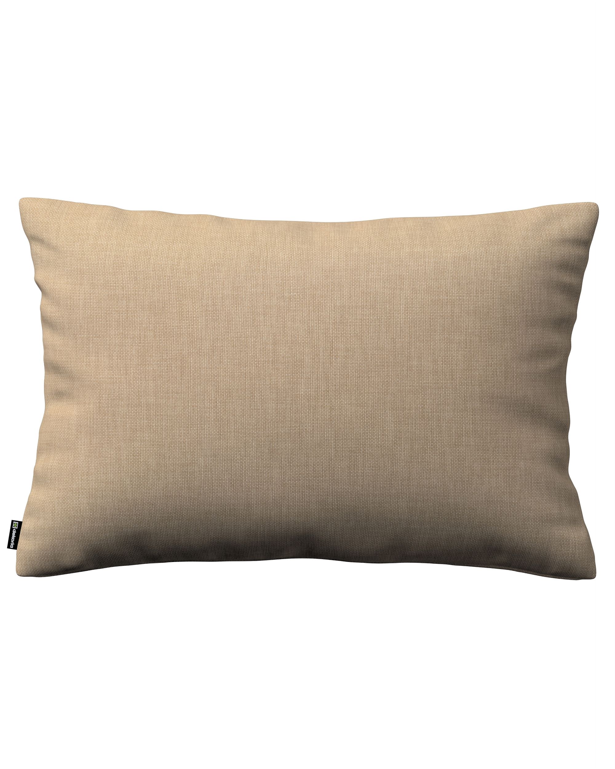 Housse de coussin rectangulaire Kinga couleur beige tissu tresse