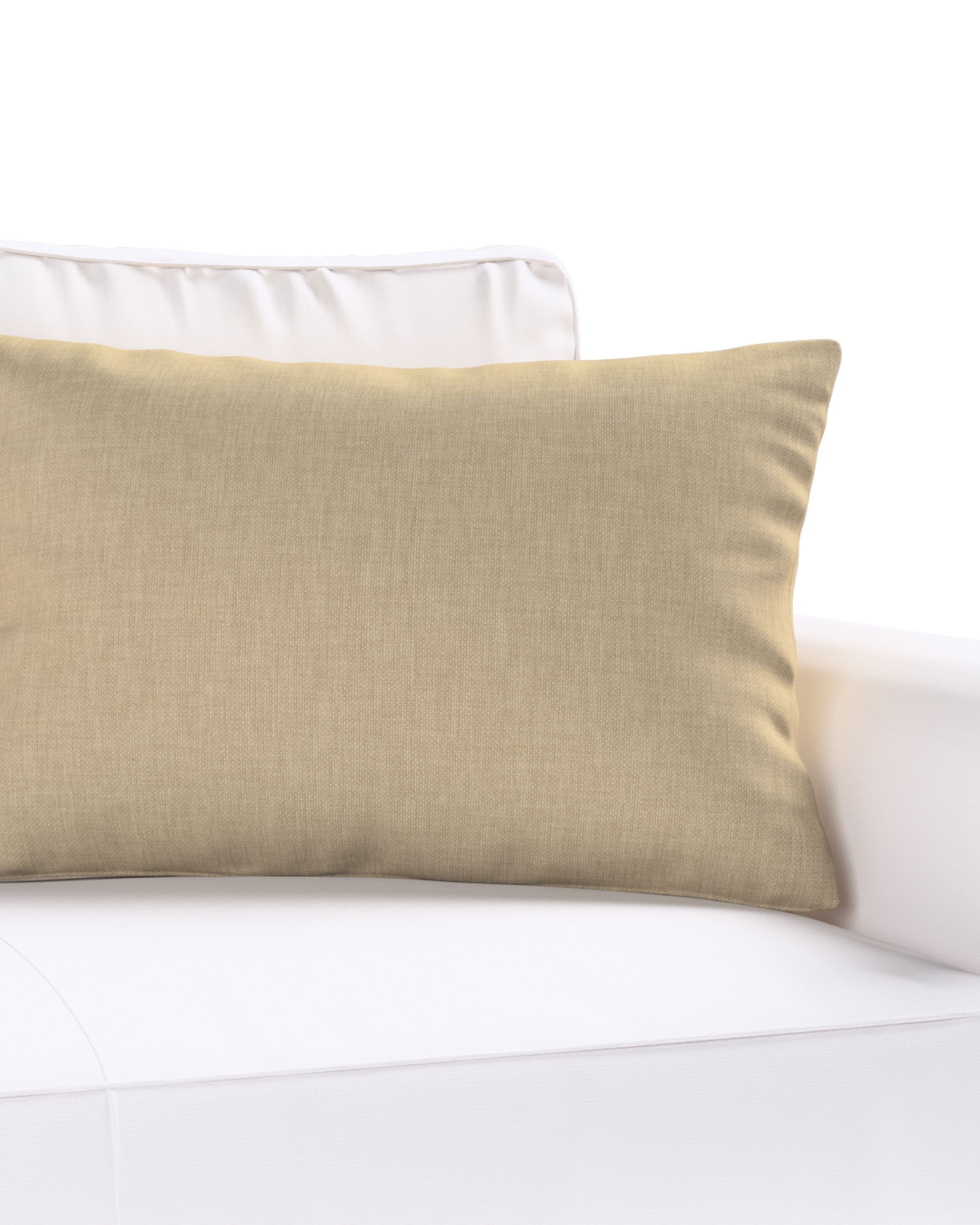 Housse de coussin rectangulaire Kinga couleur beige tissu tresse (hover)