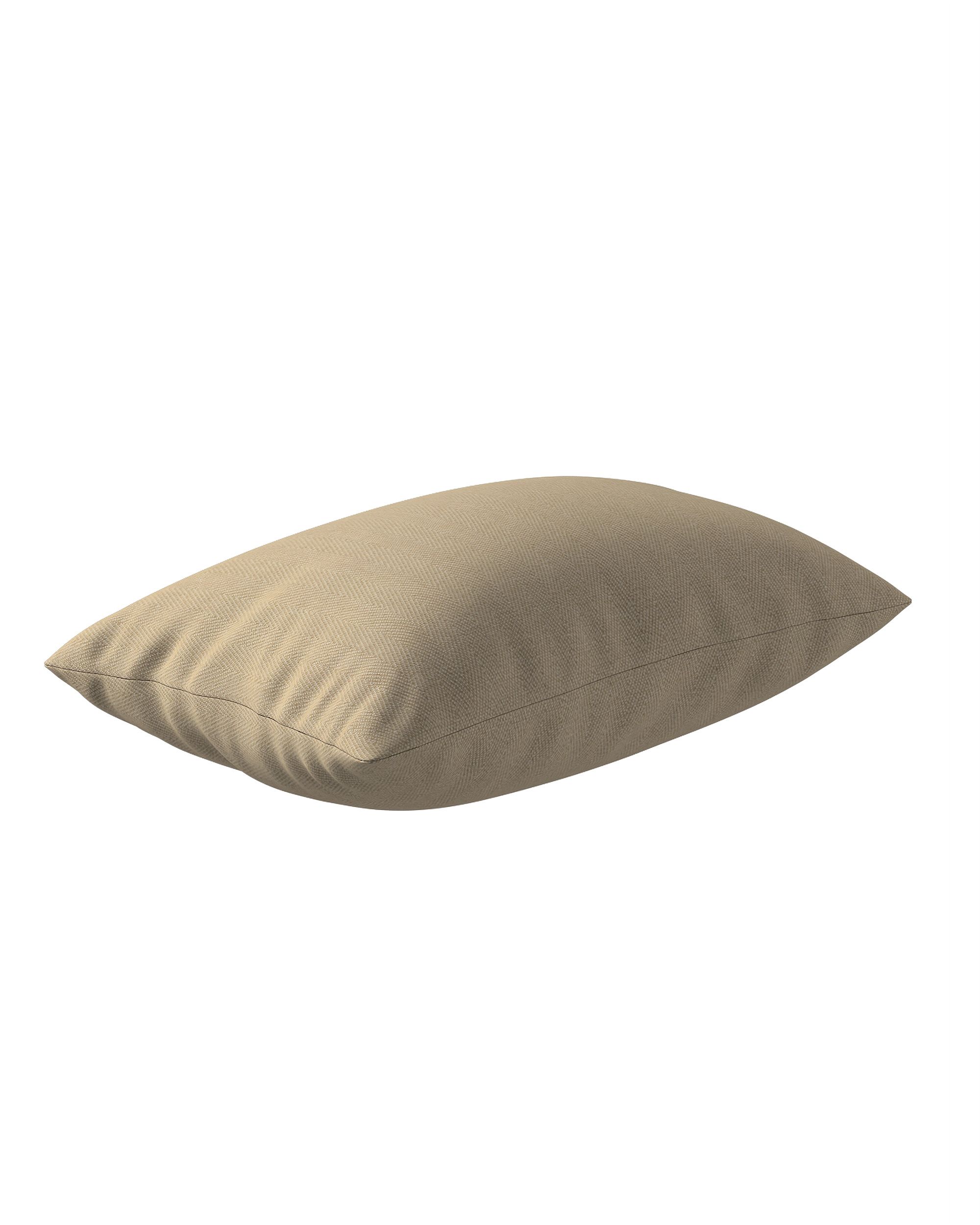 Housse de coussin rectangulaire Kinga couleur beige tissu extérieur, tresse (hover)