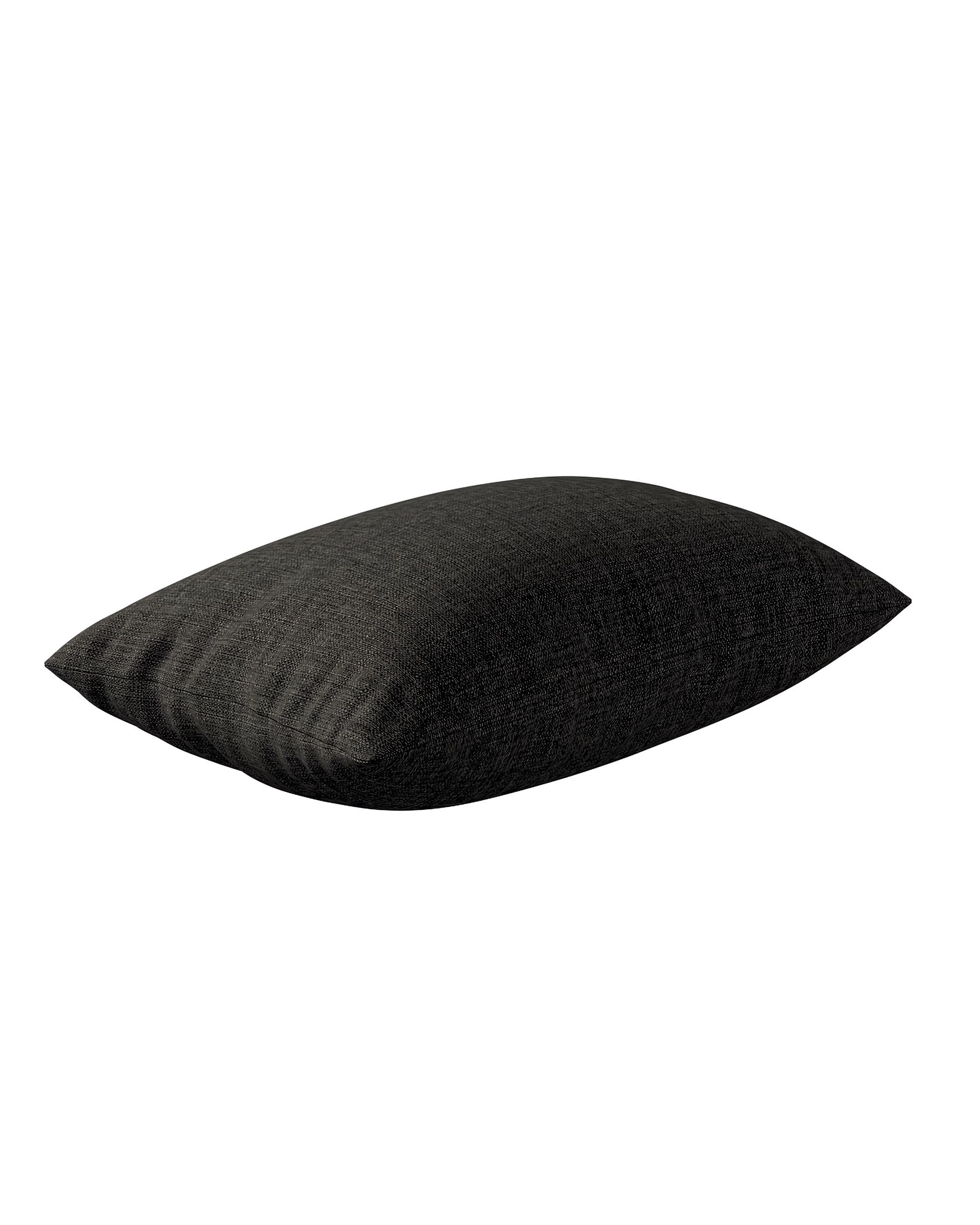 Housse de coussin rectangulaire Kinga couleur marron tissu extérieur, tresse (hover)