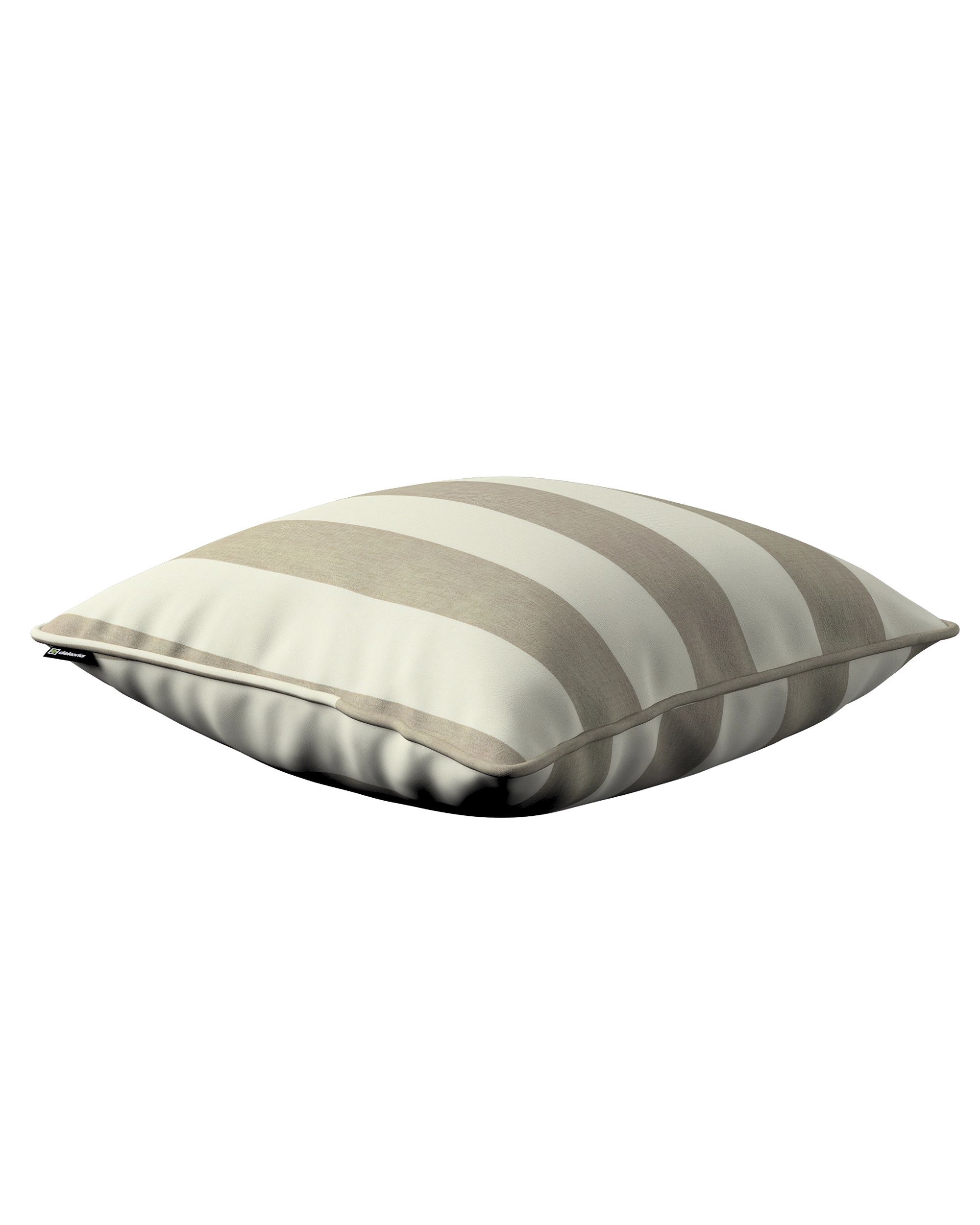Housse de coussin Gabi couleur beige tissu à motifs (hover)
