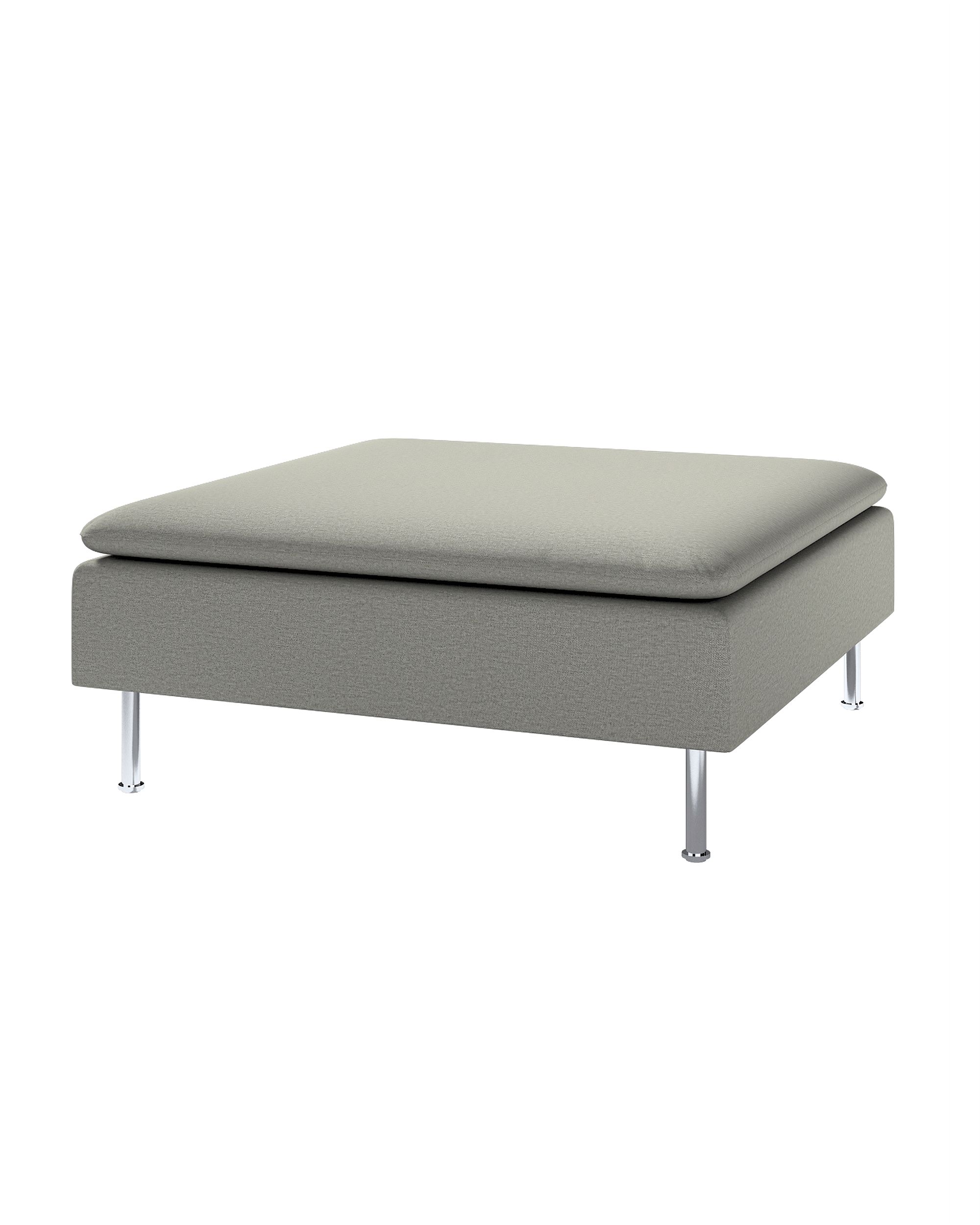 Housse pour repose-pieds Söderhamn couleur gris tissu tresse