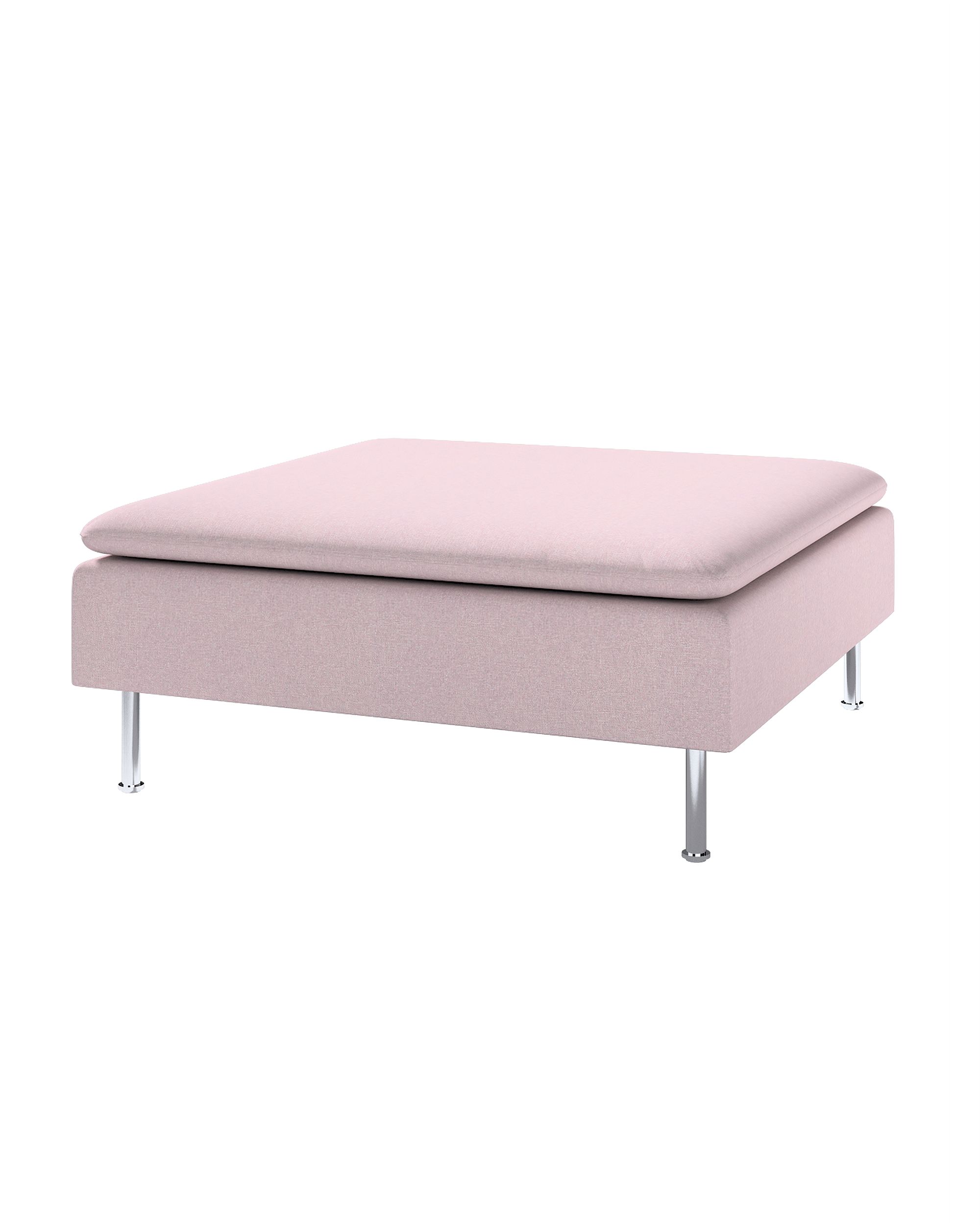 Housse pour repose-pieds Söderhamn couleur rose tissu tresse