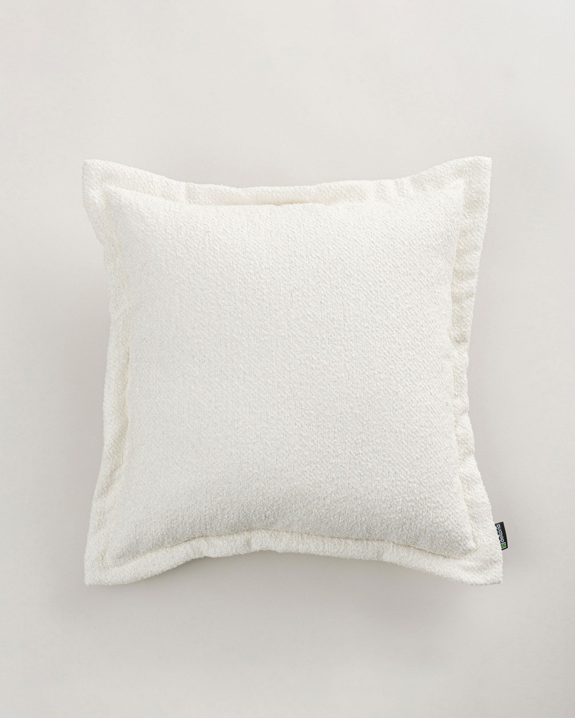 Housse de coussin Mona couleur blanc tissu tresse