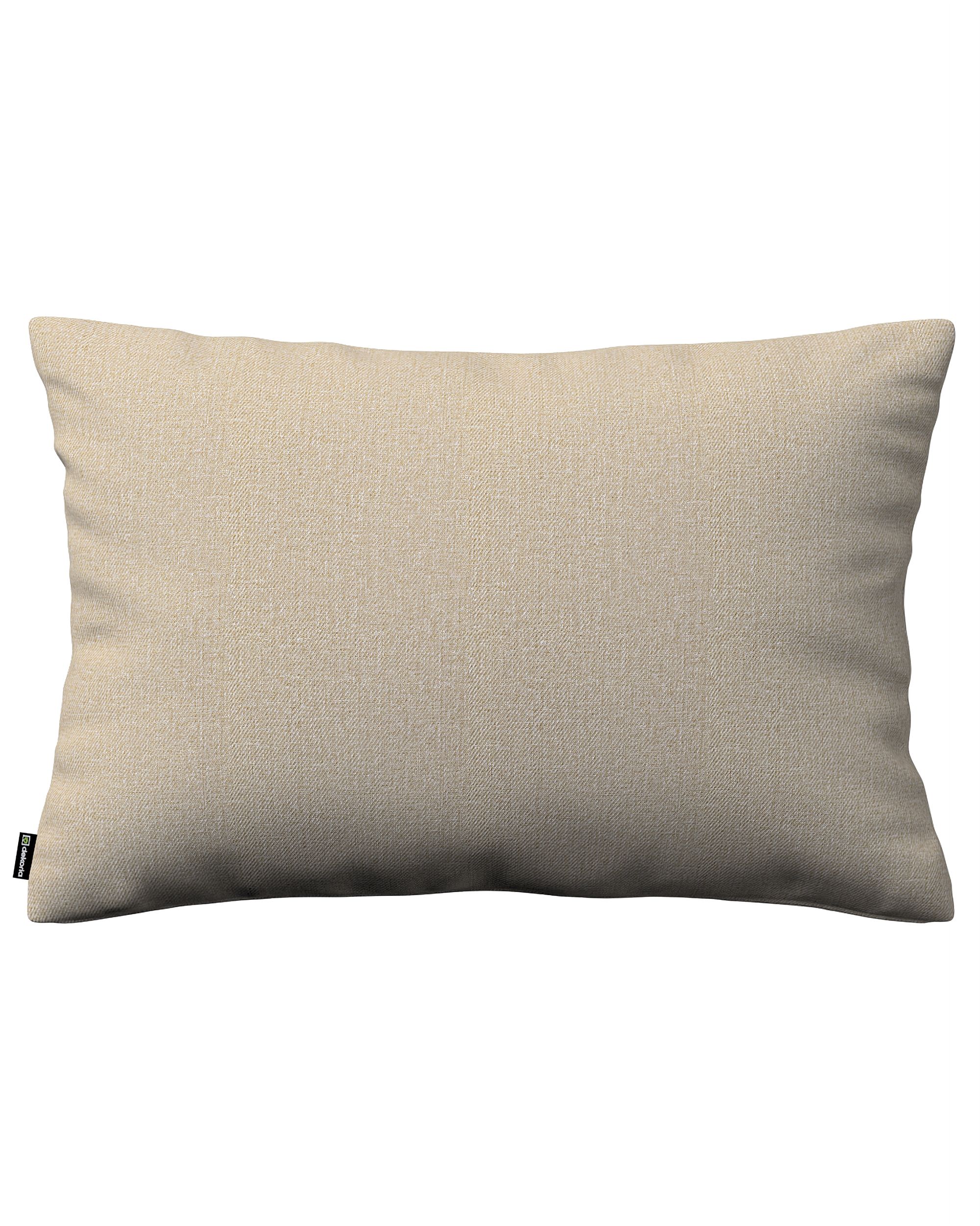 Housse de coussin rectangulaire Kinga couleur beige tissu tresse