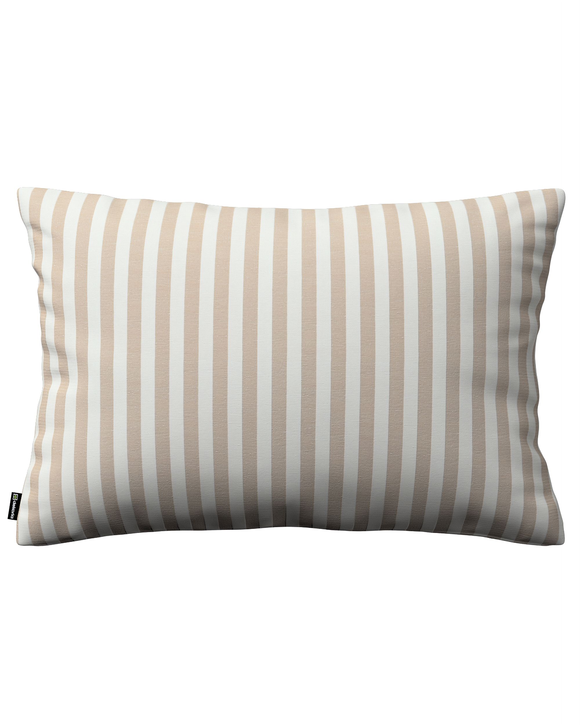 Housse de coussin rectangulaire Kinga couleur beige tissu à motifs