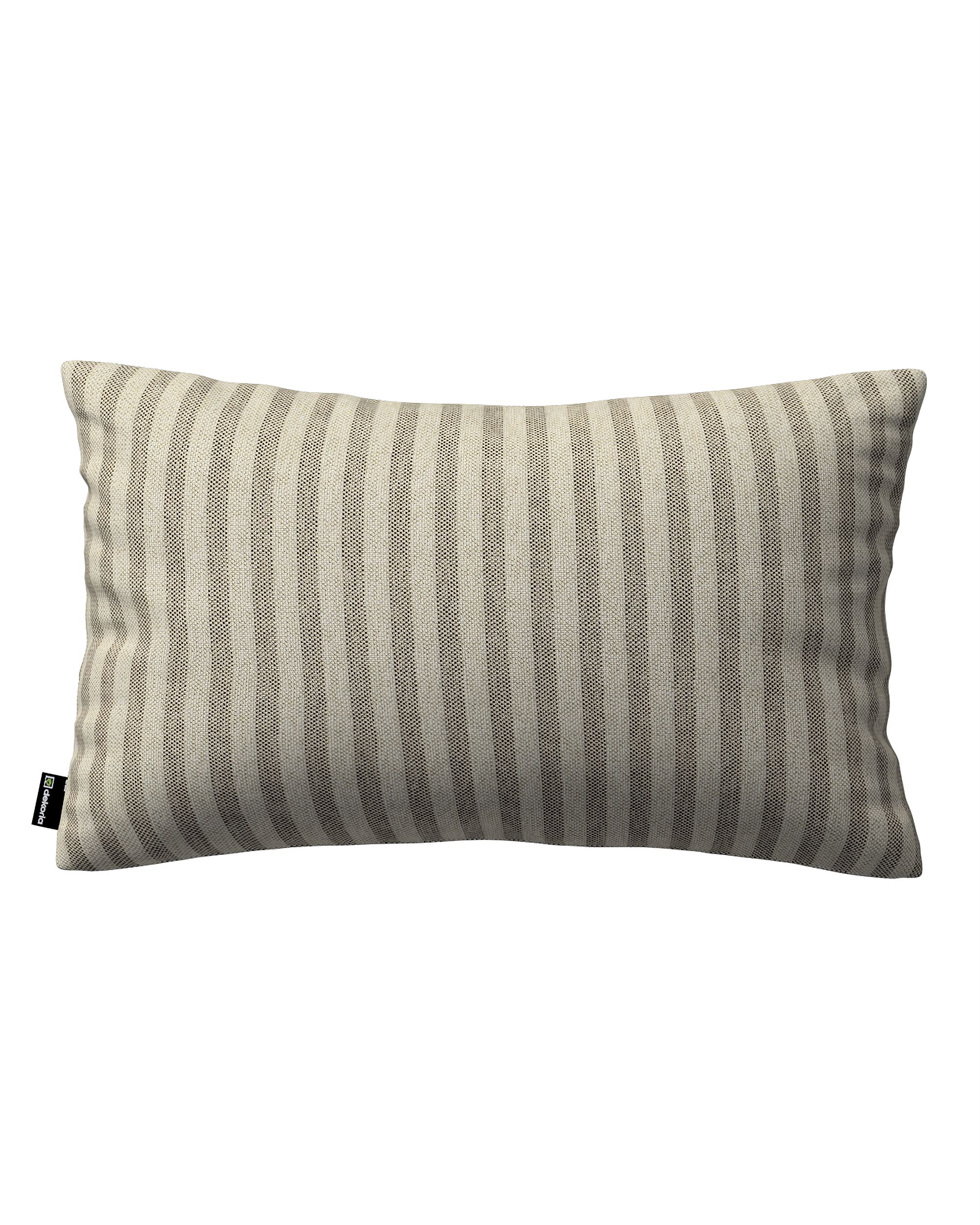 Housse de coussin rectangulaire Kinga couleur beige tissu extérieur, tresse, à motifs