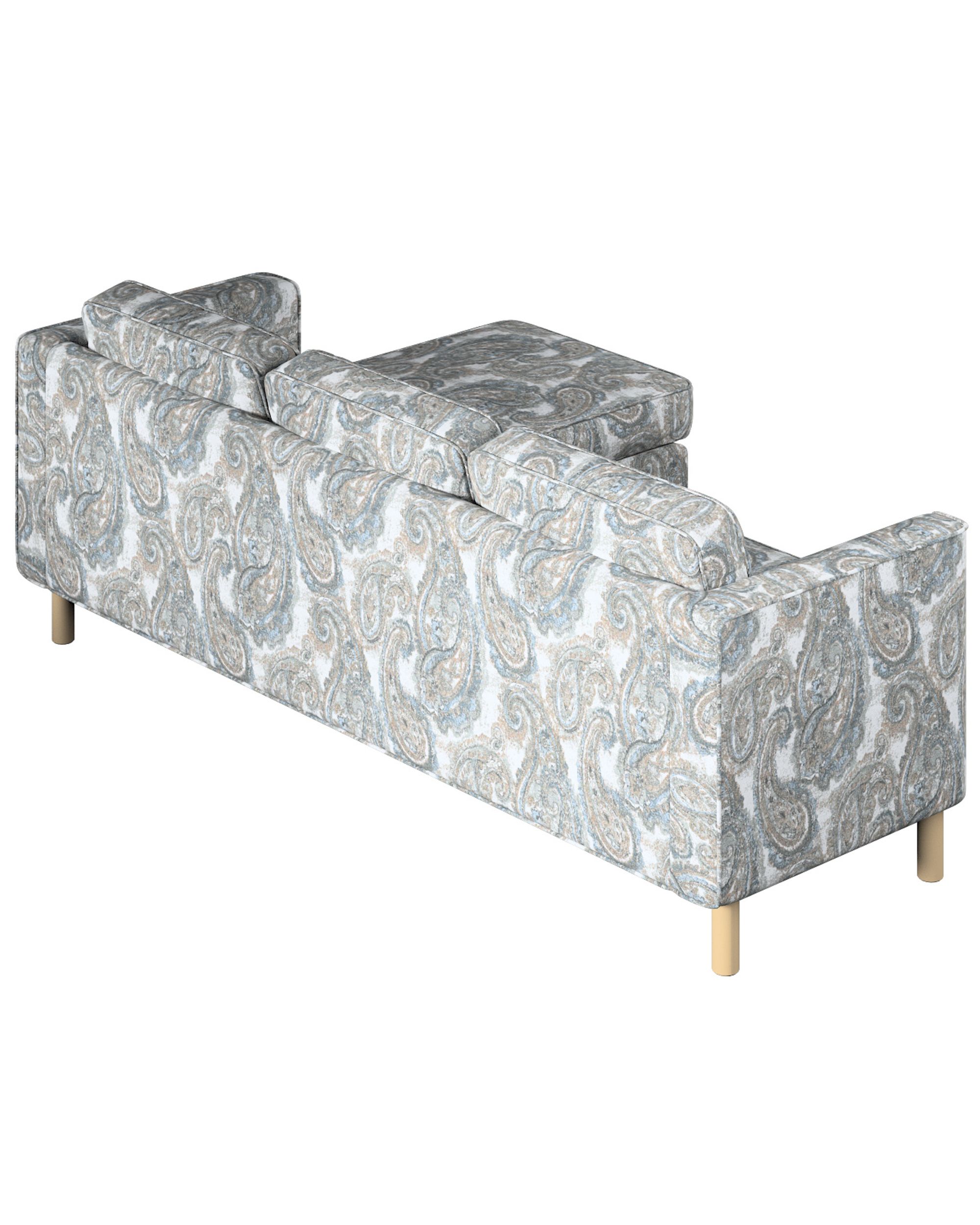 Housse canapé Pärup avec chaise longue 3 pl. couleur multicolore tissu tresse, à motifs (hover)