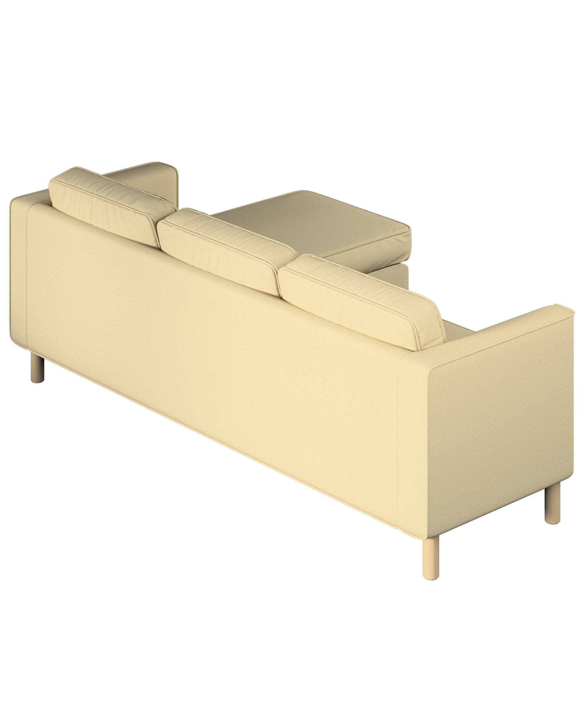 Housse canapé Pärup avec chaise longue 3 pl. couleur vert tissu tresse (hover)