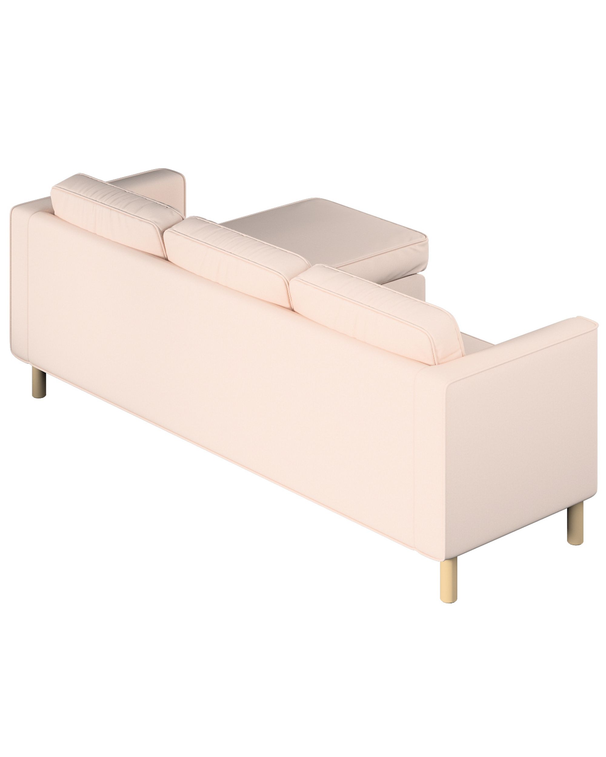 Housse canapé Pärup avec chaise longue 3 pl. couleur rose tissu tresse (hover)