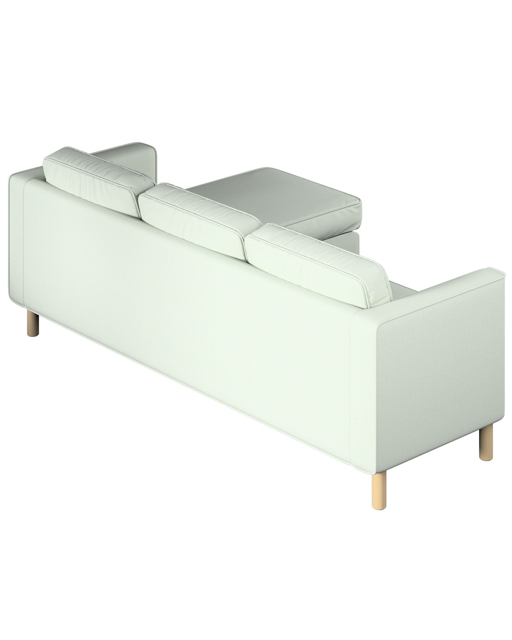 Housse canapé Pärup avec chaise longue 3 pl. couleur bleu tissu tresse (hover)