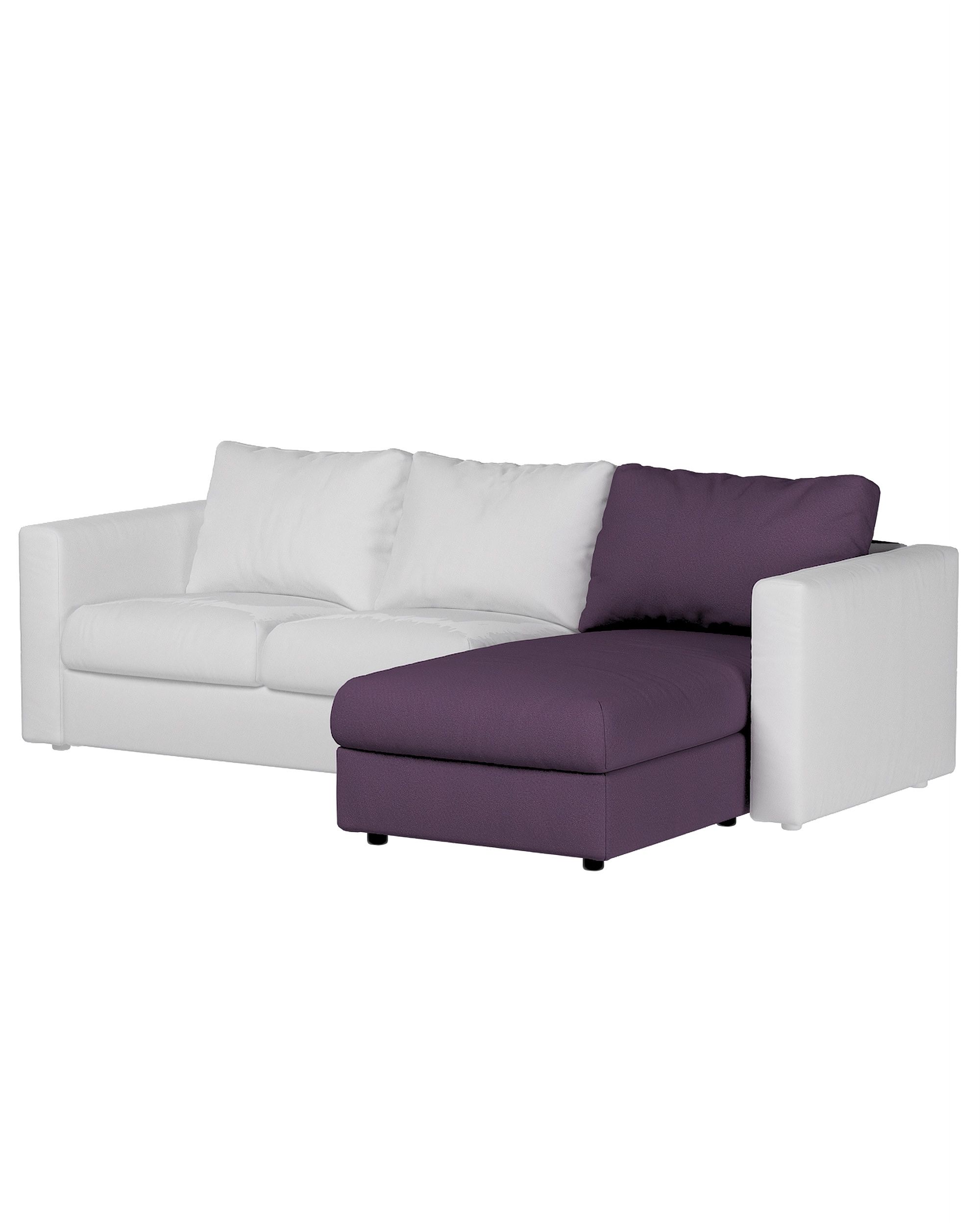 Housse pour section méridienne Vimle couleur violet tissu tresse