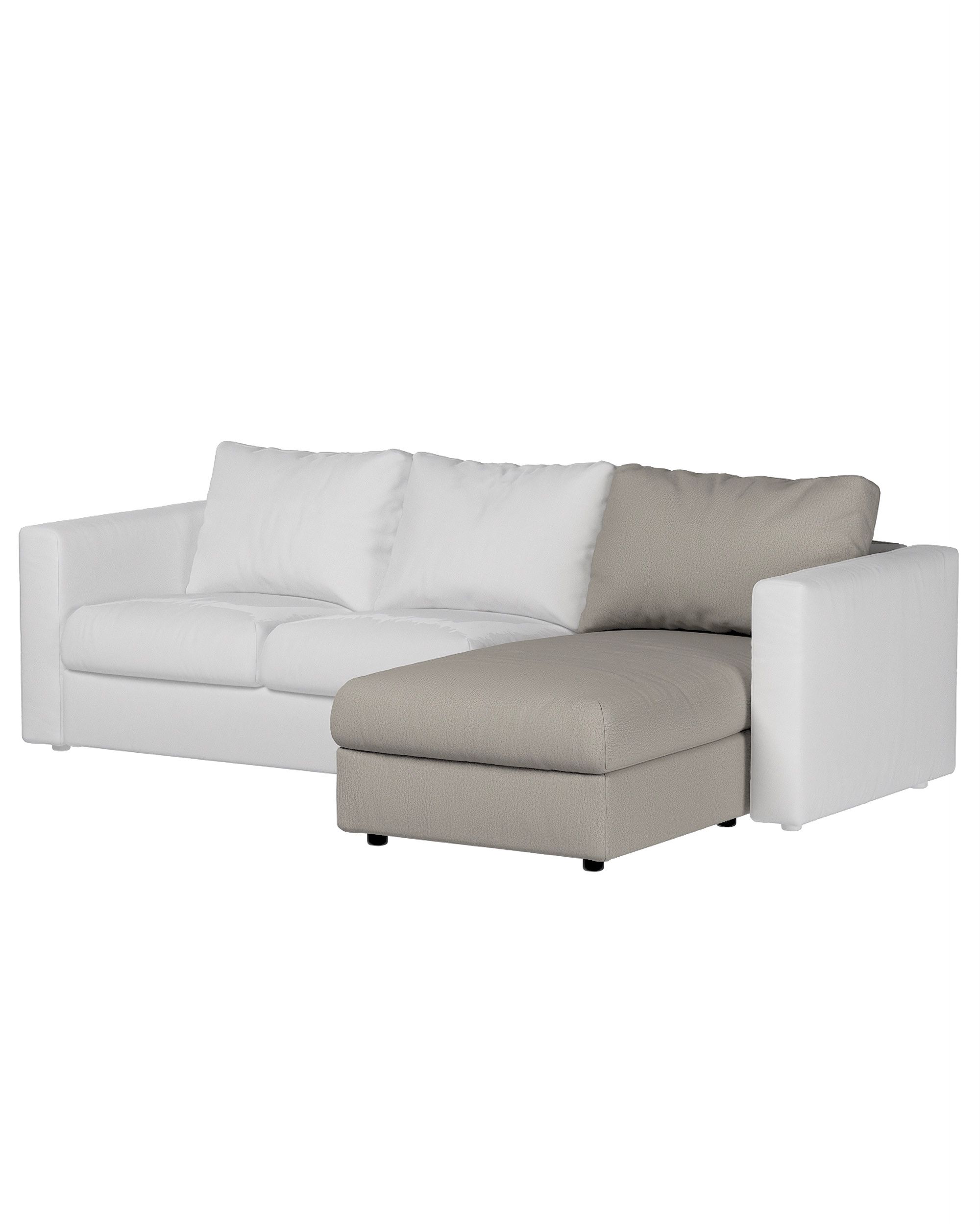 Housse pour section méridienne Vimle couleur gris tissu tresse