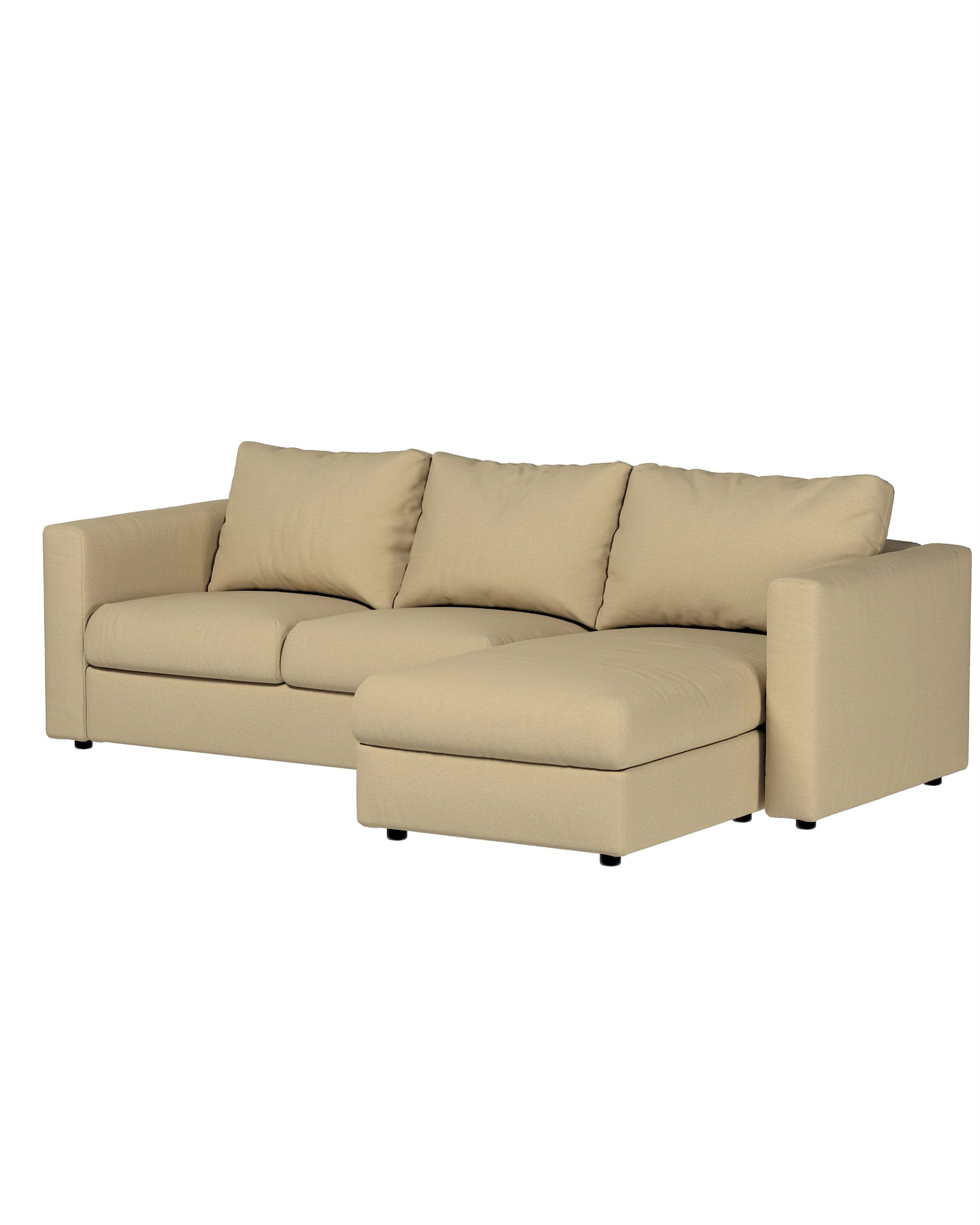 Housse pour section méridienne Vimle couleur vert tissu tresse (hover)