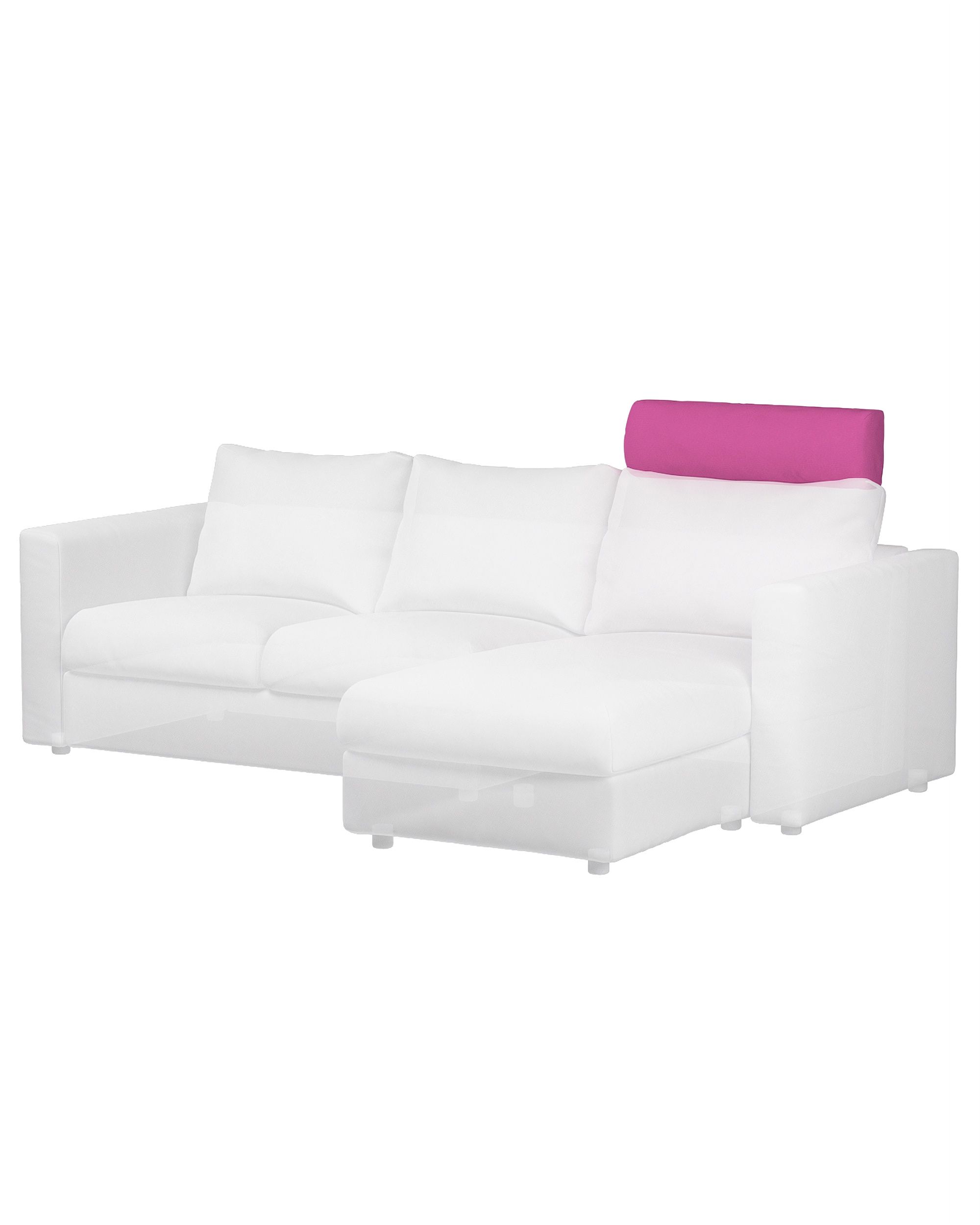 Housse pour appuie-tête Vimle couleur rose tissu tresse (hover)