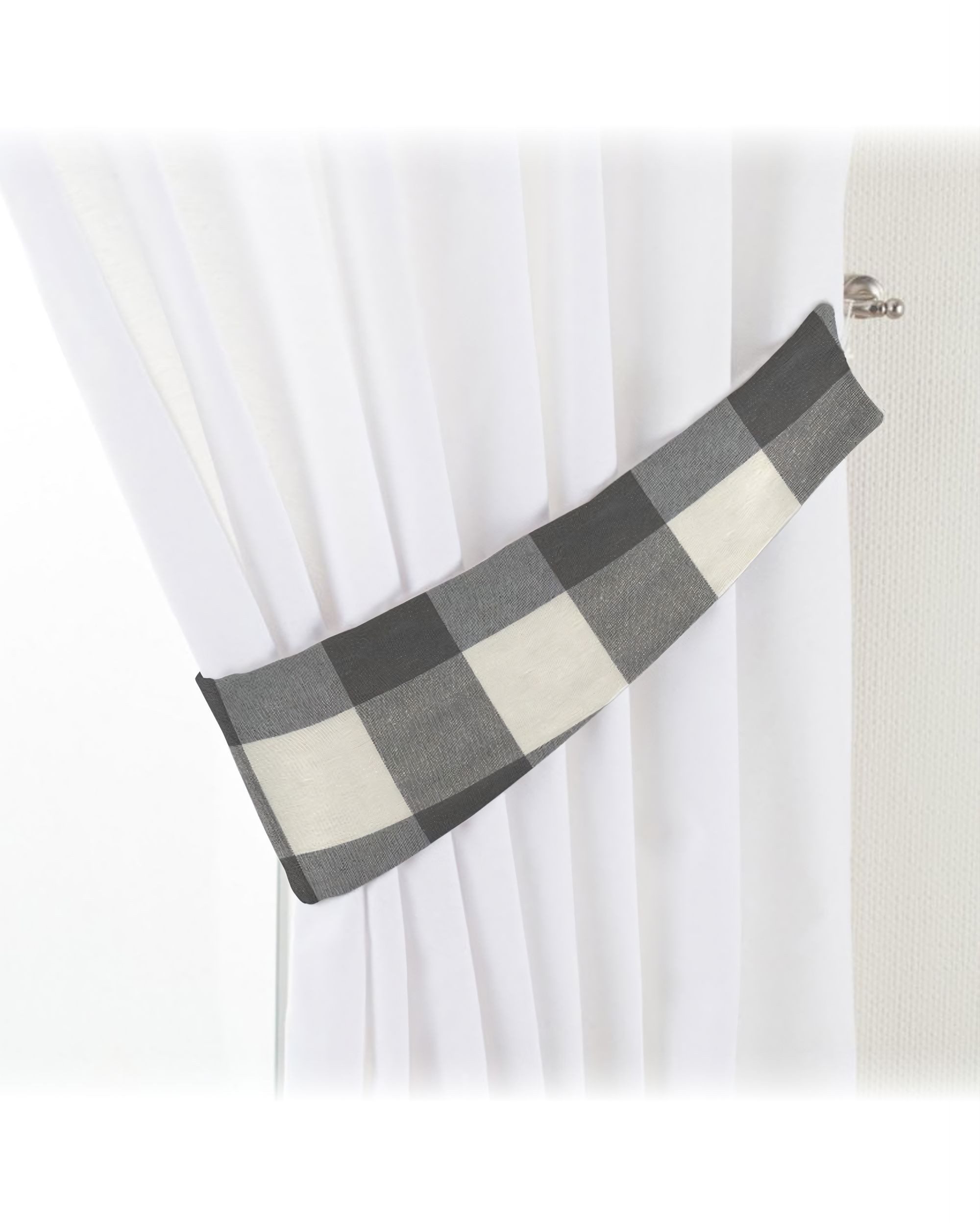 Jarretière Victoria couleur gris tissu à motifs