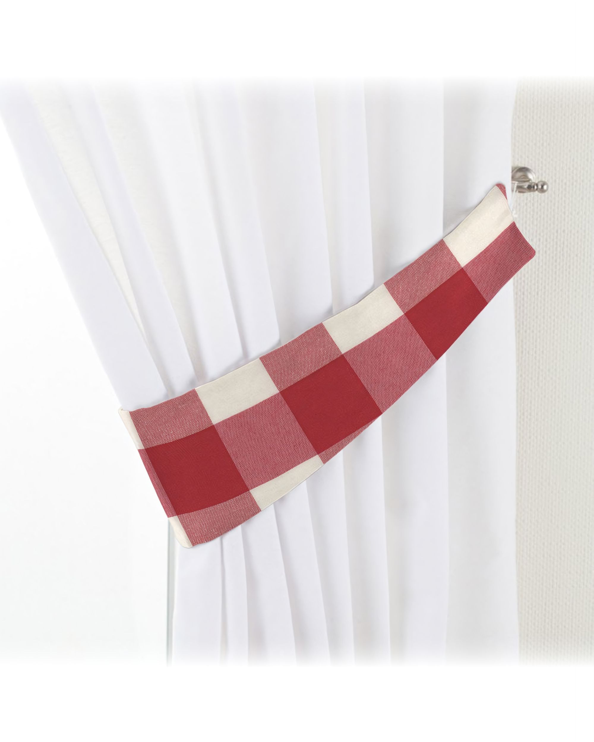 Jarretière Victoria couleur rouge tissu à motifs