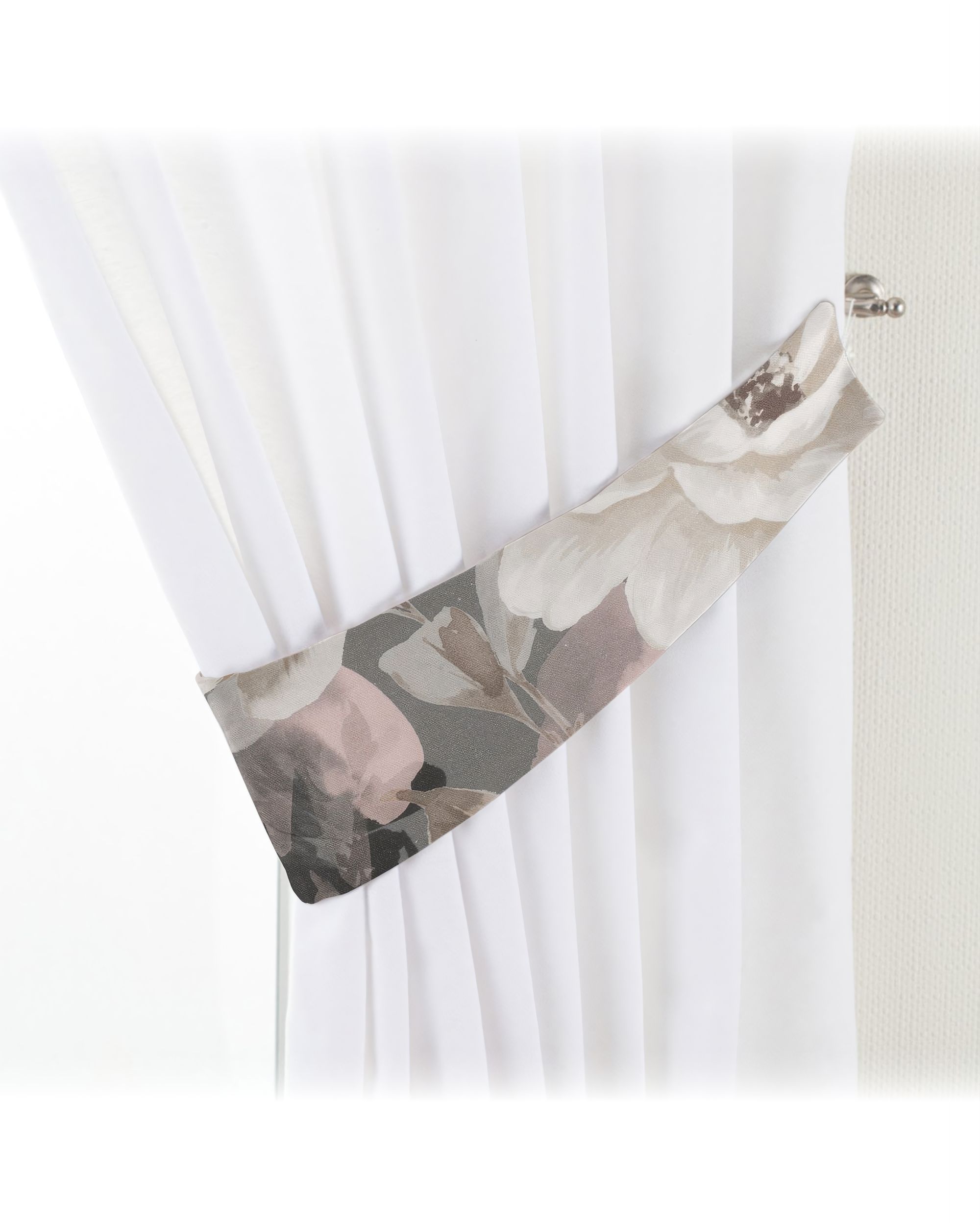 Jarretière Victoria couleur gris tissu à motifs