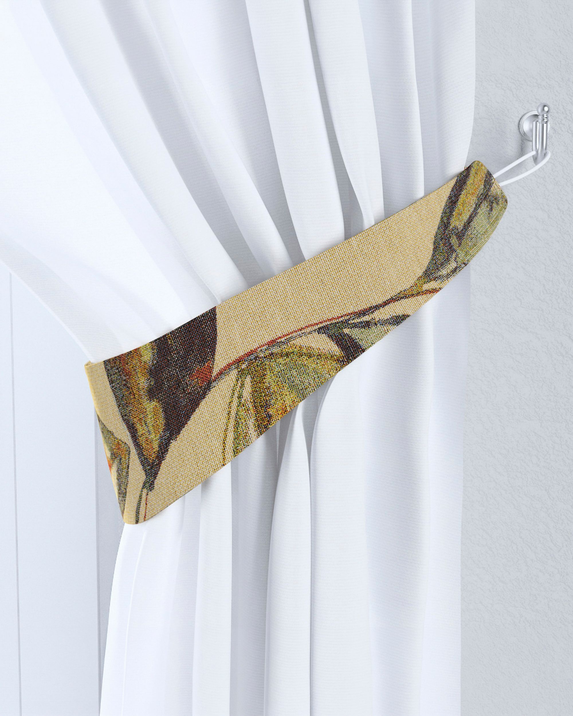 Jarretière Victoria couleur beige tissu tresse, à motifs