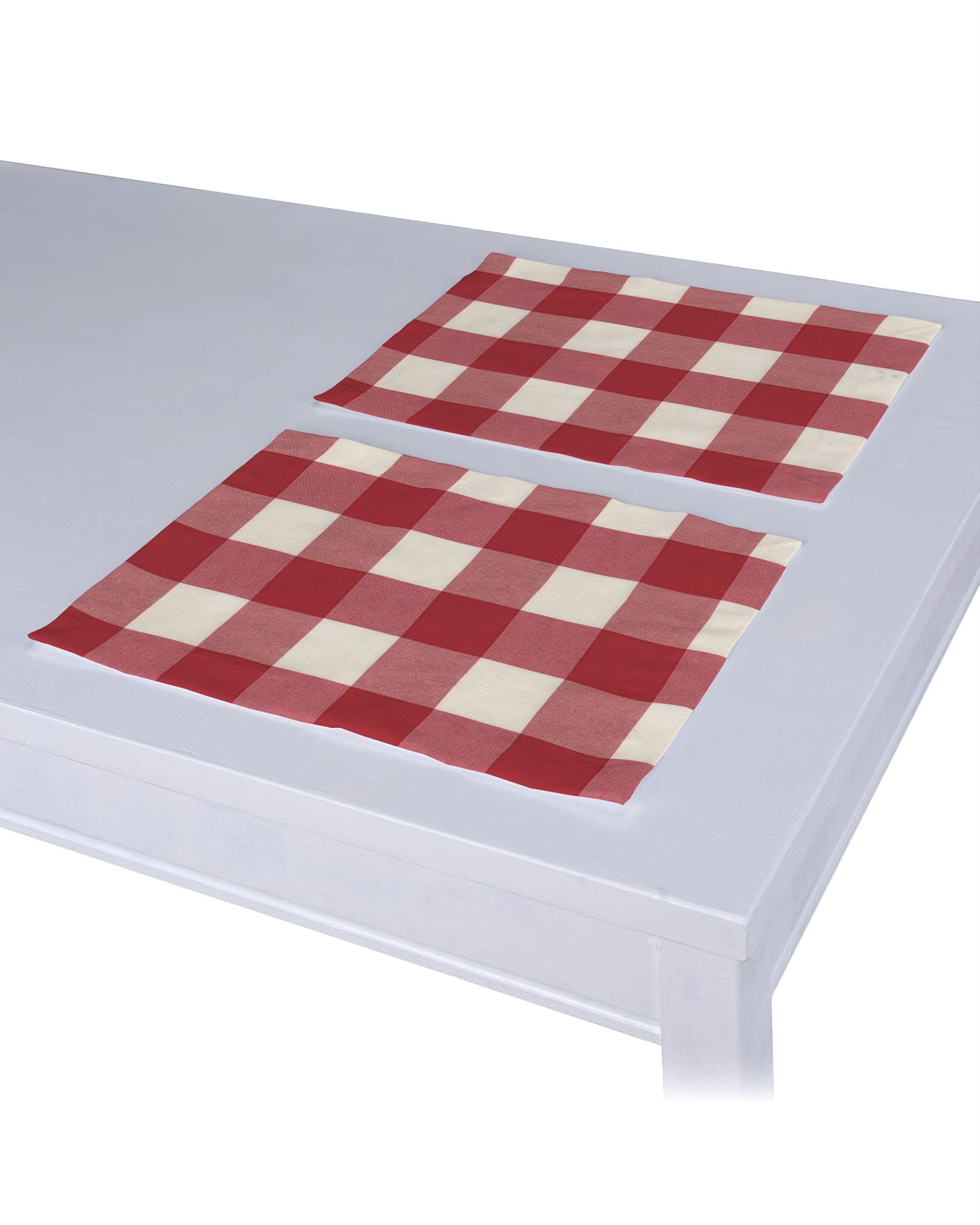 Set de table 2 pcs couleur rouge tissu à motifs
