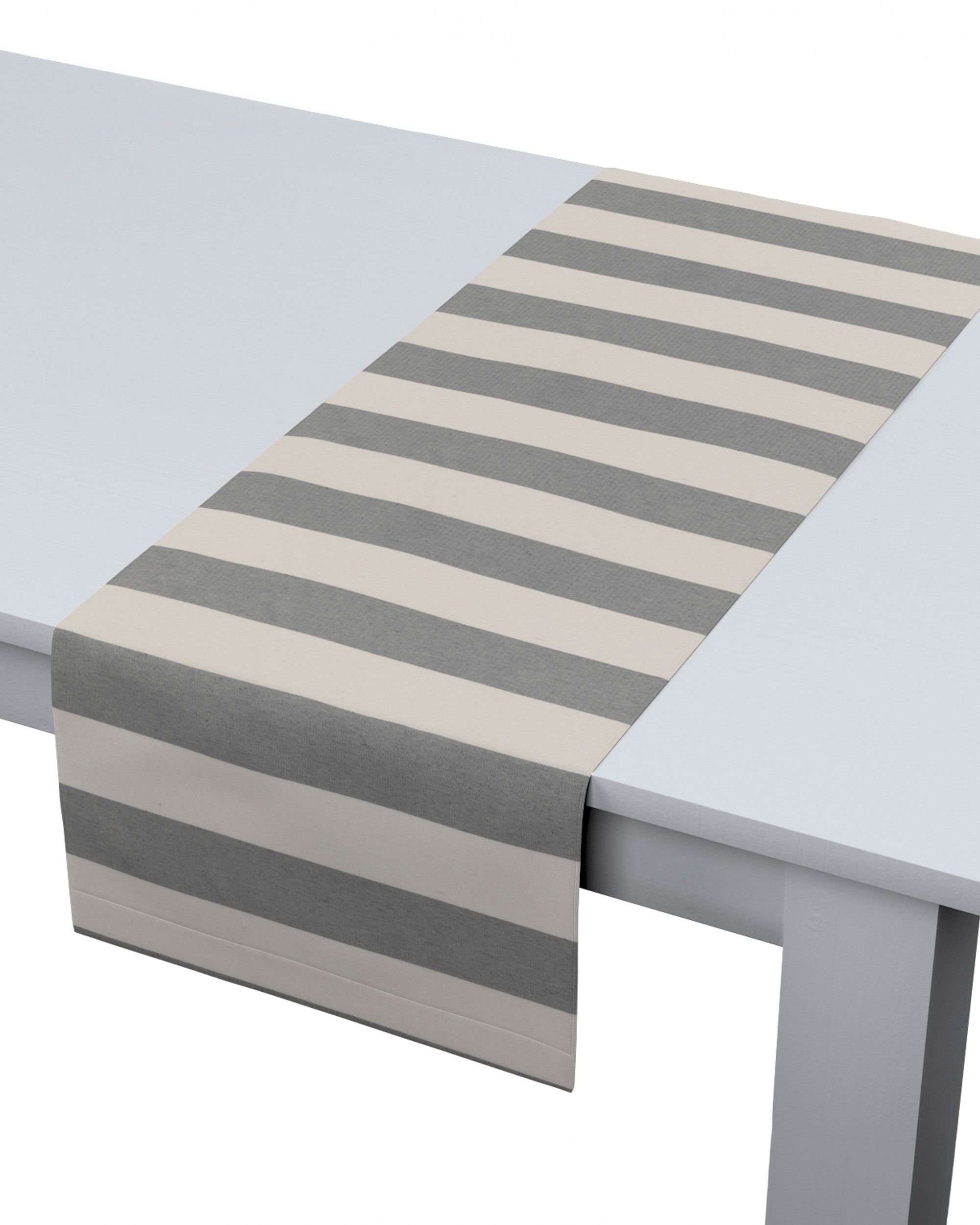 Chemin de table rectangulaire couleur gris tissu à motifs