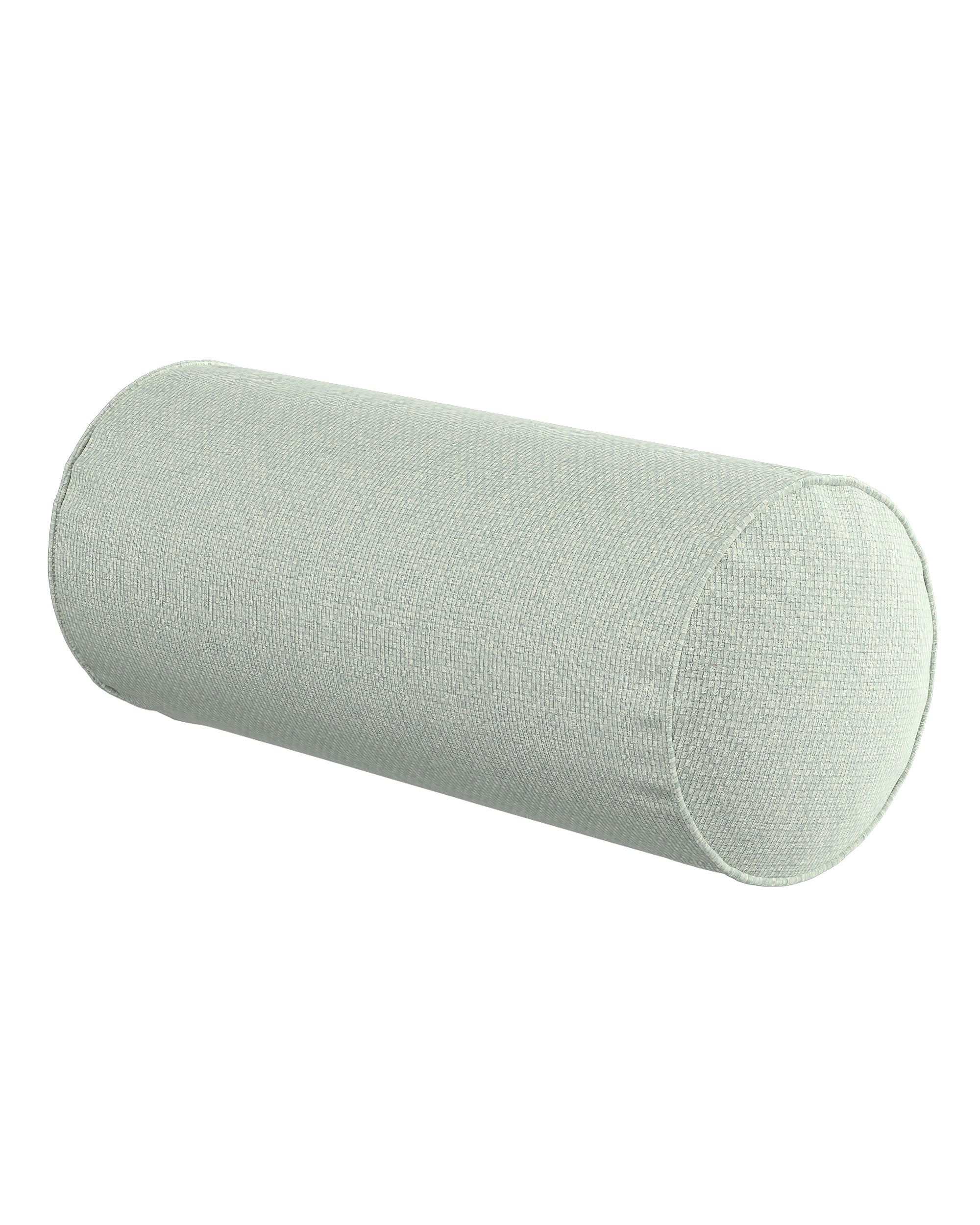 Coussin traversin simple couleur bleu tissu tresse