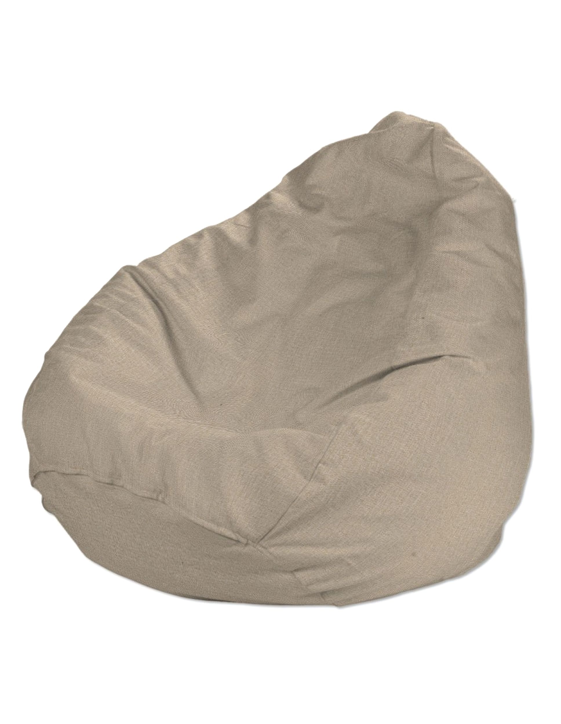Pouf poire couleur beige tissu tresse