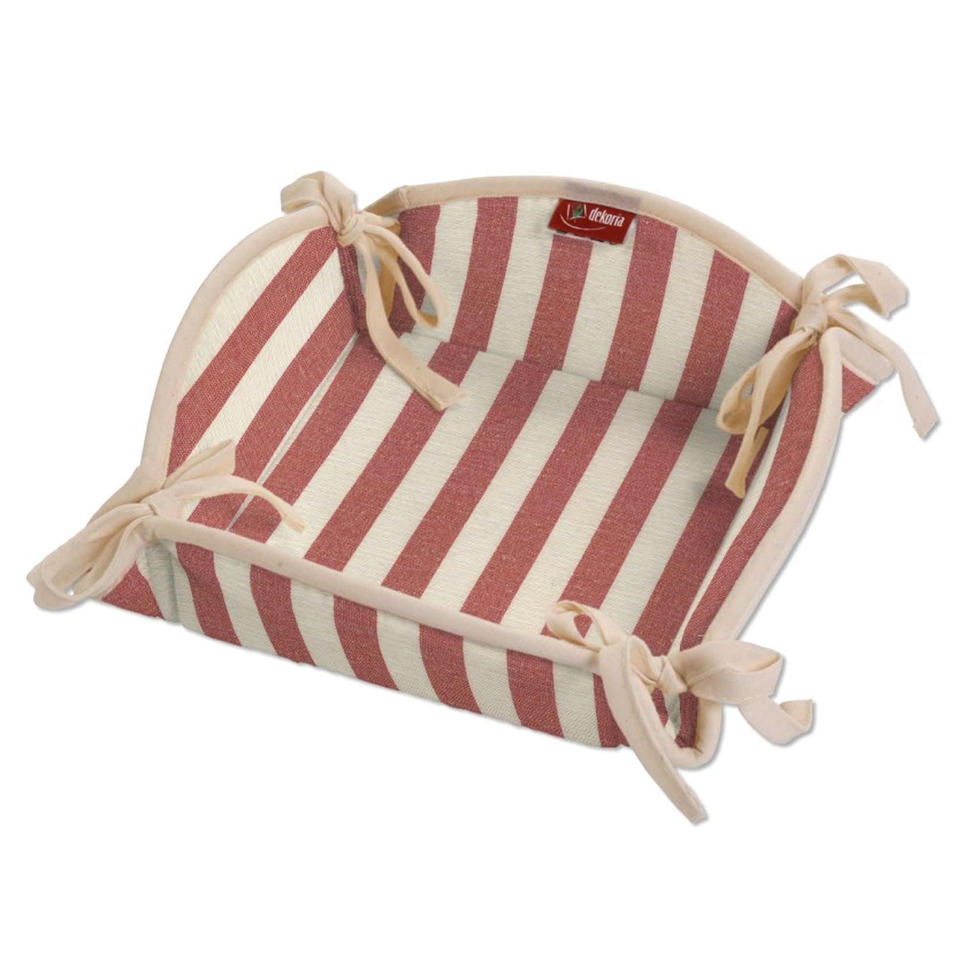 Panier textile couleur rouge tissu à motifs