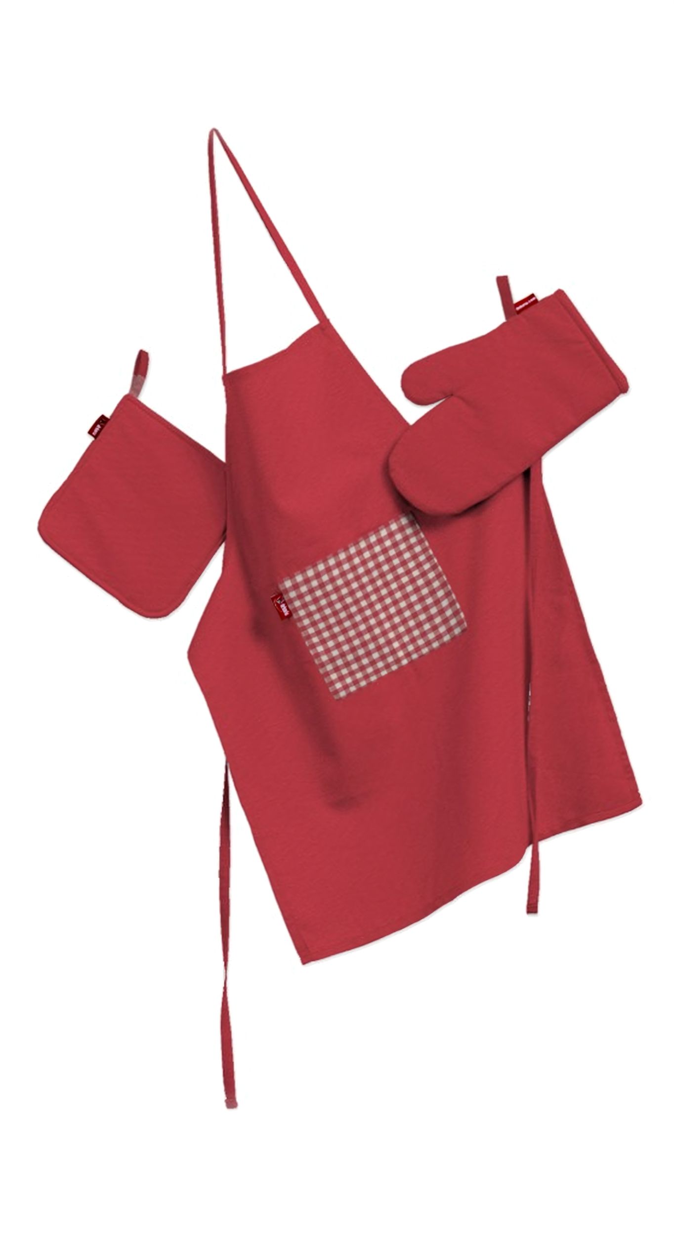 Ensemble de cuisine: tablier, gant et manique couleur noir